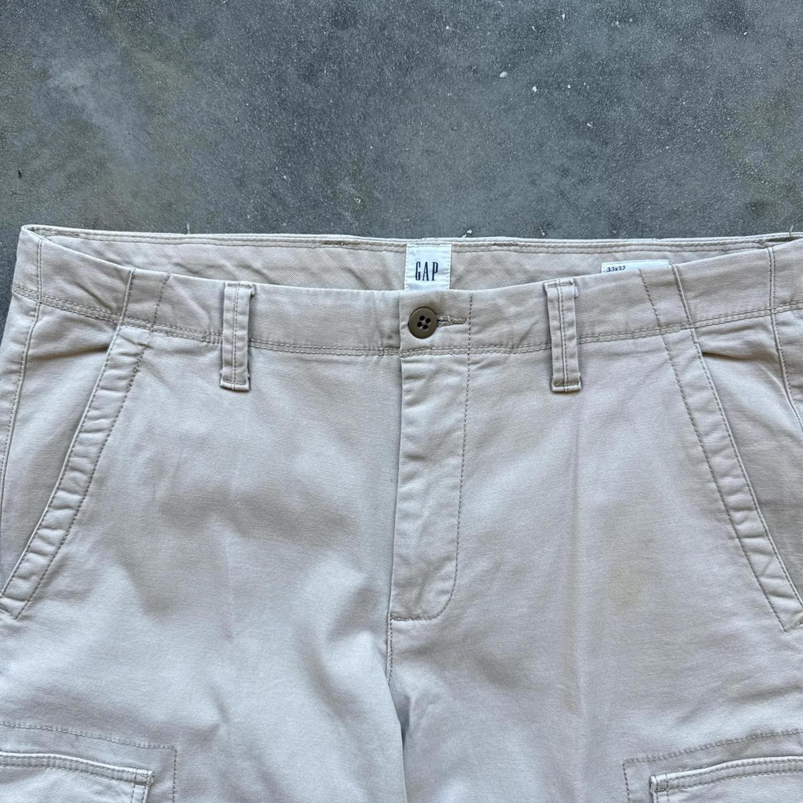 Gap Gap cream straight leg cargo pants #y2kfashion # Size US 32 / EU 48 - 5 Thumbnail