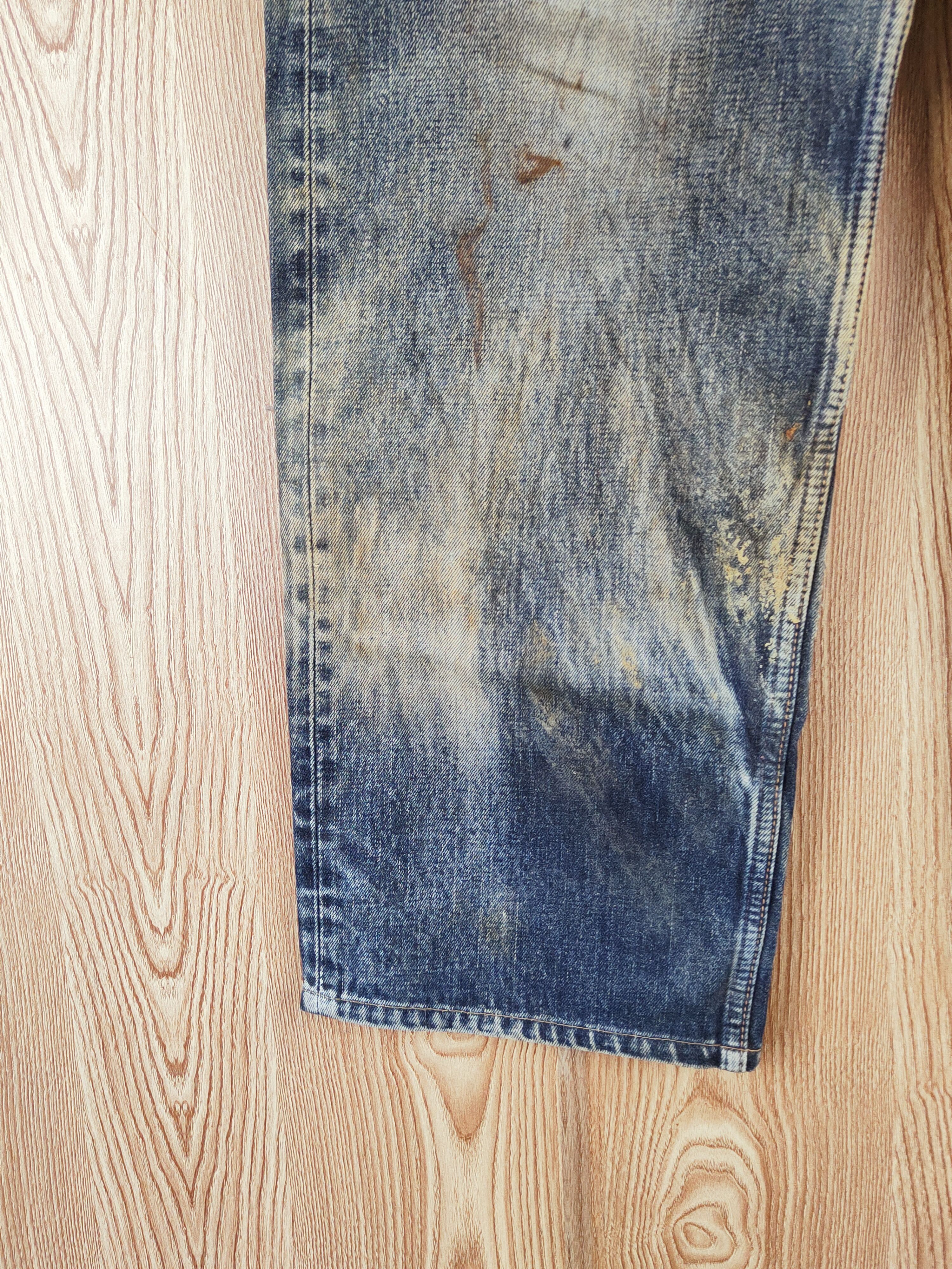 Levi's DL Levi's Dark Blue Faded Distressed Ripped Jeans #W021 Size US 34 / EU 50 - 4 Thumbnail