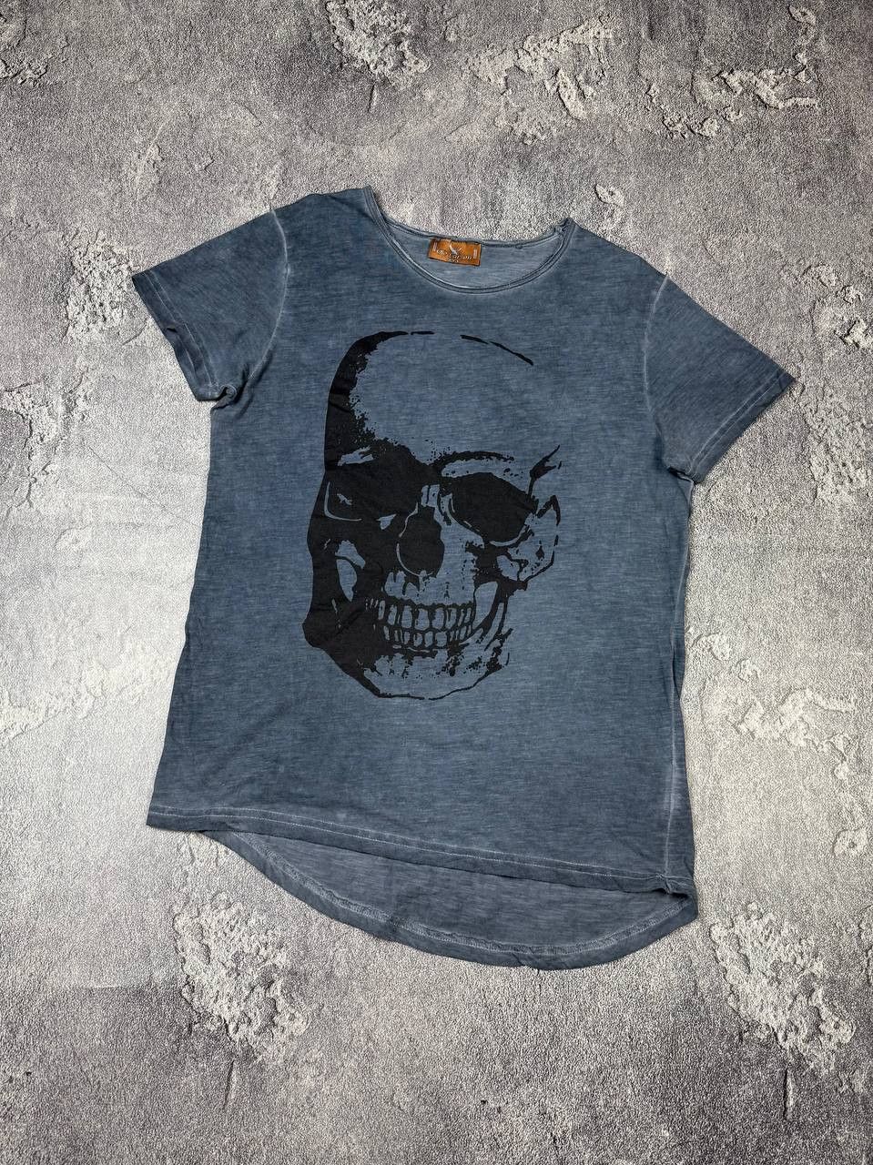 If Six Was Nine Y2K Assymetrical Vkey Skull Blue Japanese Tee Size US L / EU 52-54 / 3 - 2 Thumbnail
