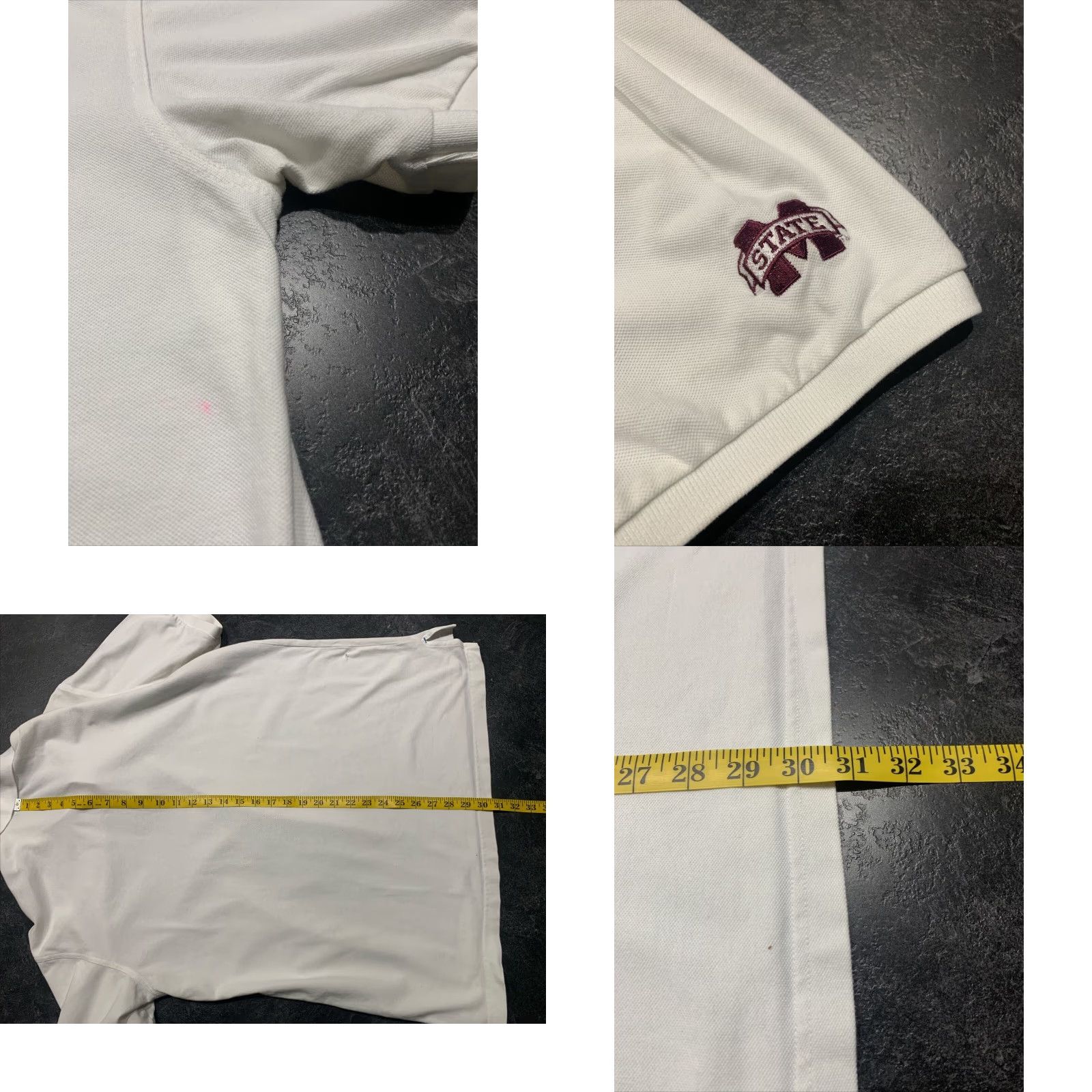 Southern Tide Mississippi State University Mens Polo Shirt Extra Large XL White Size US XL / EU 56 / 4 - 8 Thumbnail