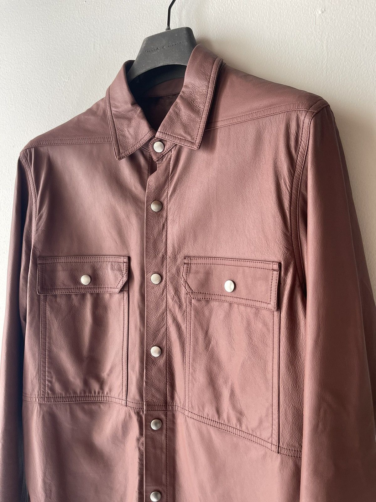 Rick Owens SS21 Phlegethon Leather Outershirt Size US M / EU 48-50 / 2 - 4 Thumbnail