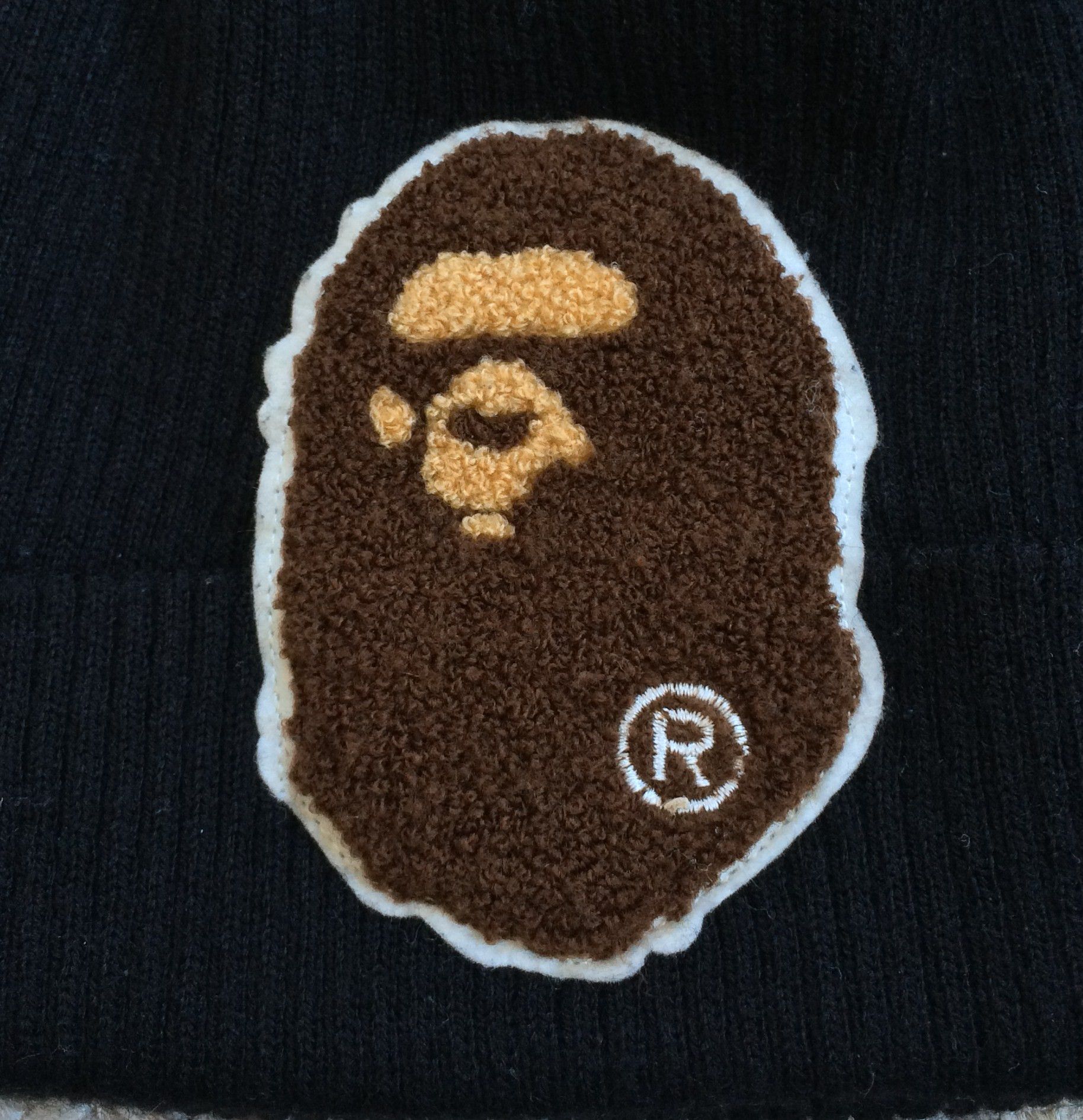 Bape Bape Ape Head Embroidered Patch Beanie Size ONE SIZE - 2 Thumbnail