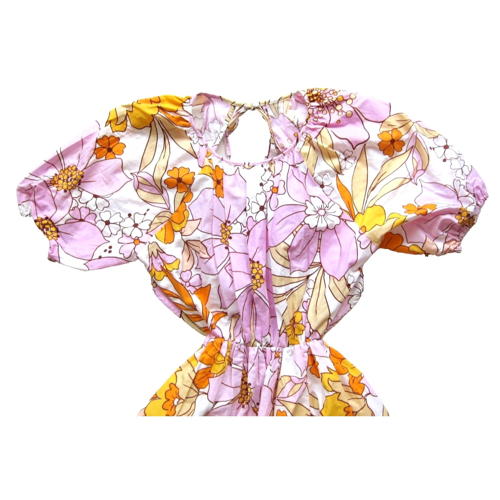 Asos ASOS Dress Floral Cotton Fit Flare Open Back 6 Womens Size M / US 6-8 / IT 42-44 - 3 Thumbnail