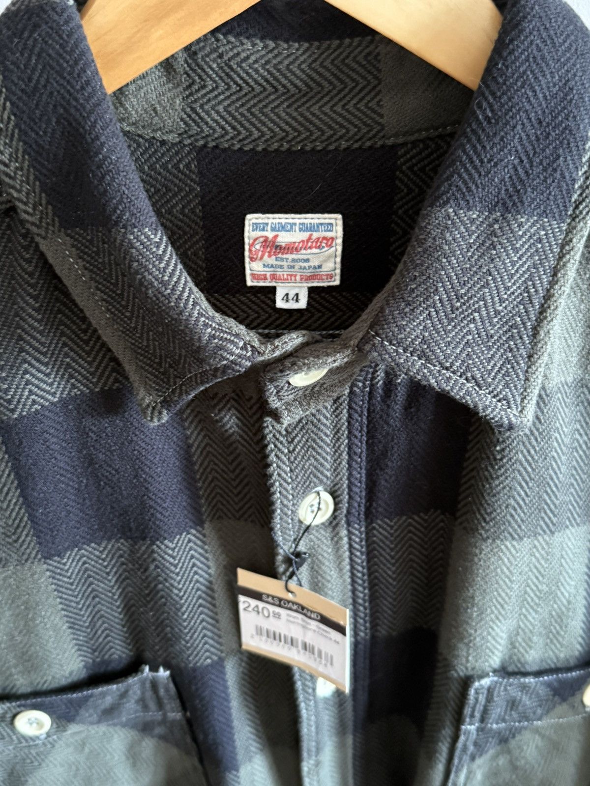 Momotaro Jeans Momotaro Heavy Weight Flannel Work Shirt Size US L / EU 52-54 / 3 - 3 Thumbnail