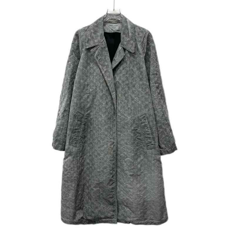 Louis Vuitton Grey logo embossed full print alpaca wool la