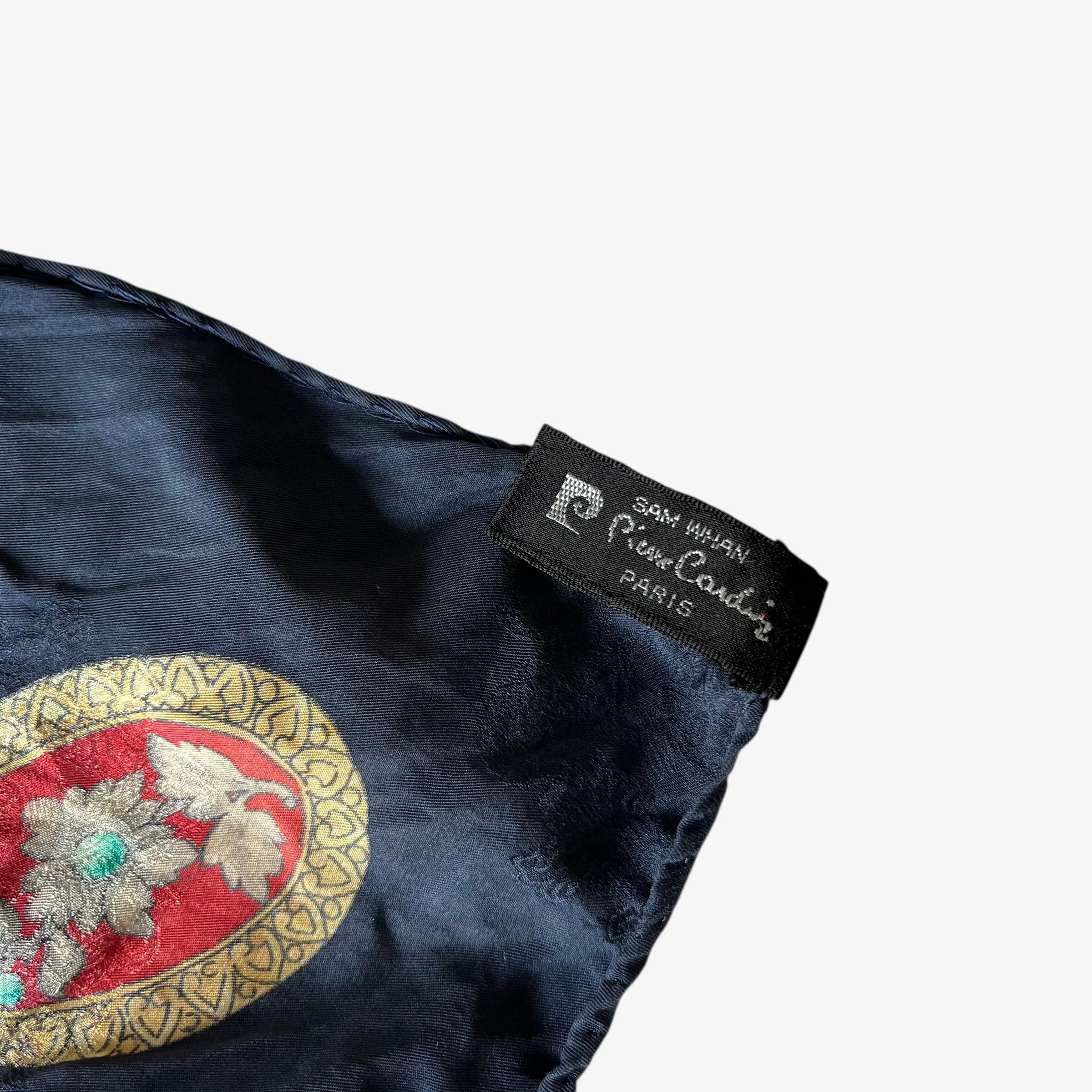 Pierre Cardin Vintage 90s Pierre Cardin Jewelled Print Silk Scarf Size ONE SIZE - 2 Thumbnail
