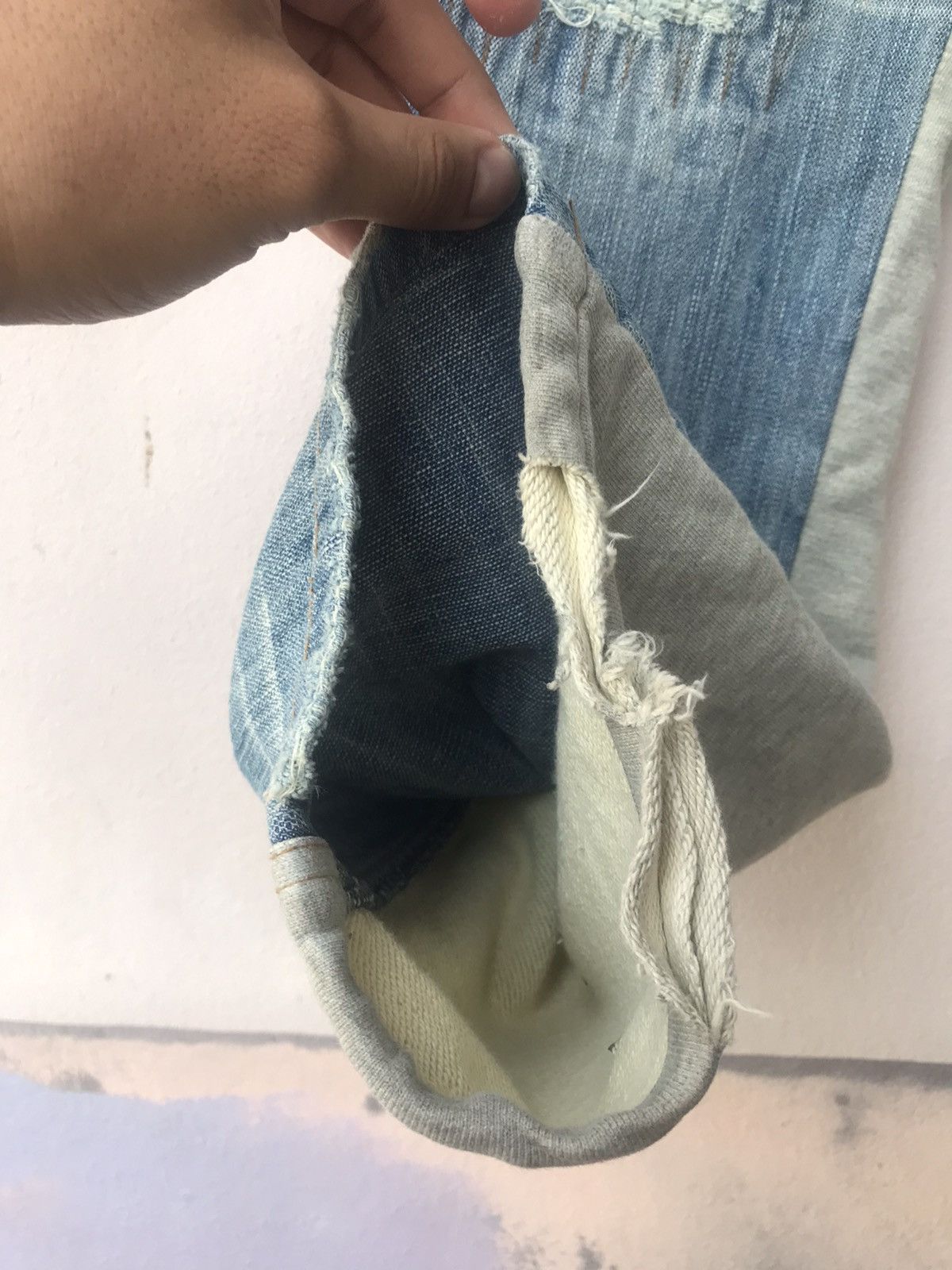 Vintage Gumu International Japan Distressed Hybrid Paint Denim Size US 34 / EU 50 - 5 Thumbnail