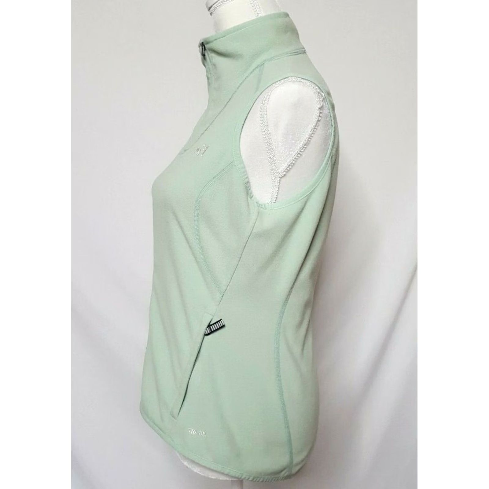 The North Face The North Face TKA 100 Vest Fleece Medium Green Solid Full Zip Womens Vest Size M / US 6-8 / IT 42-44 - 2 Thumbnail