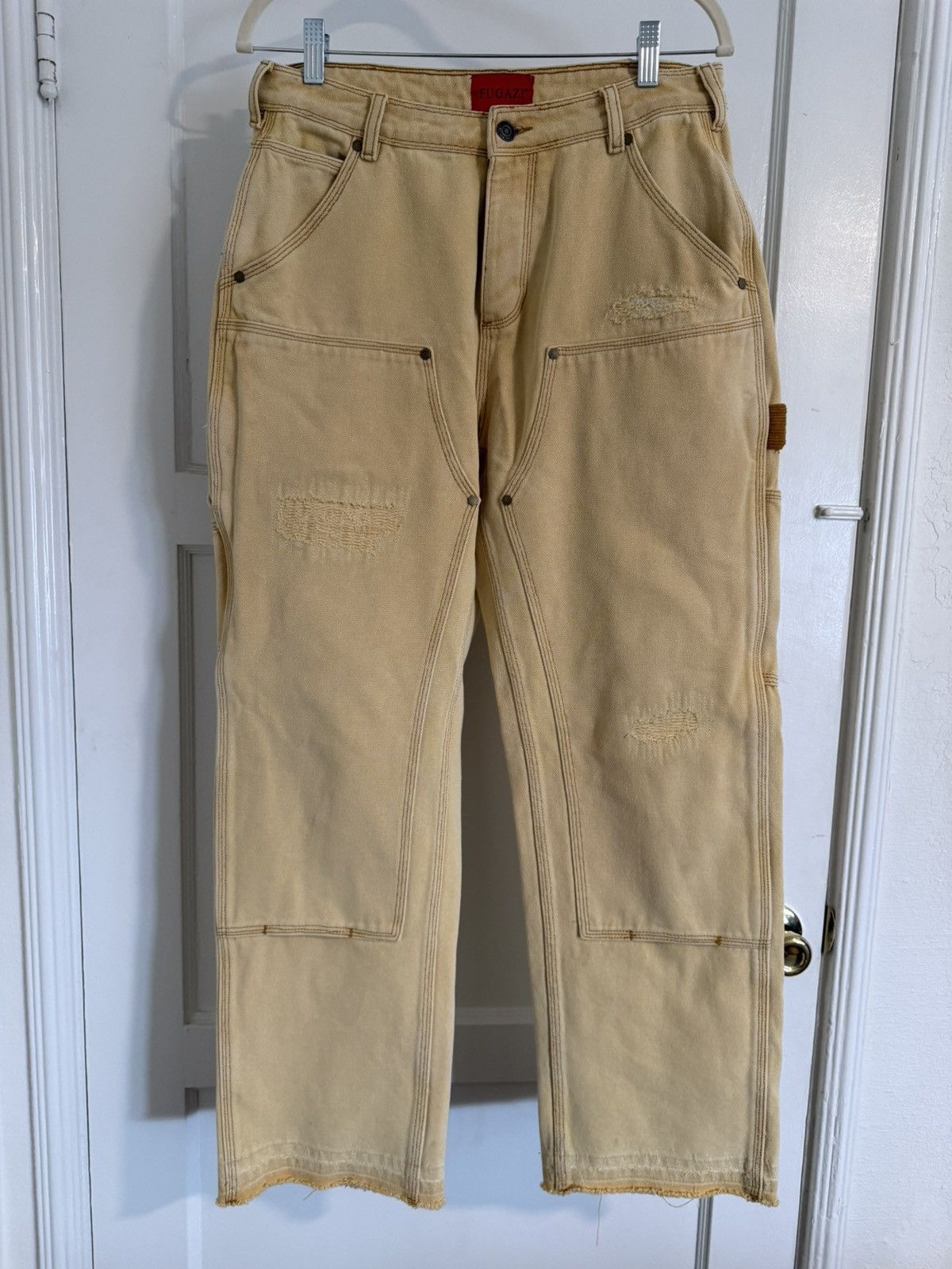 Fugazi WASHED DOUBLE KNEE WORK PANT TAN Size US 32 / EU 48 - 1 Thumbnail