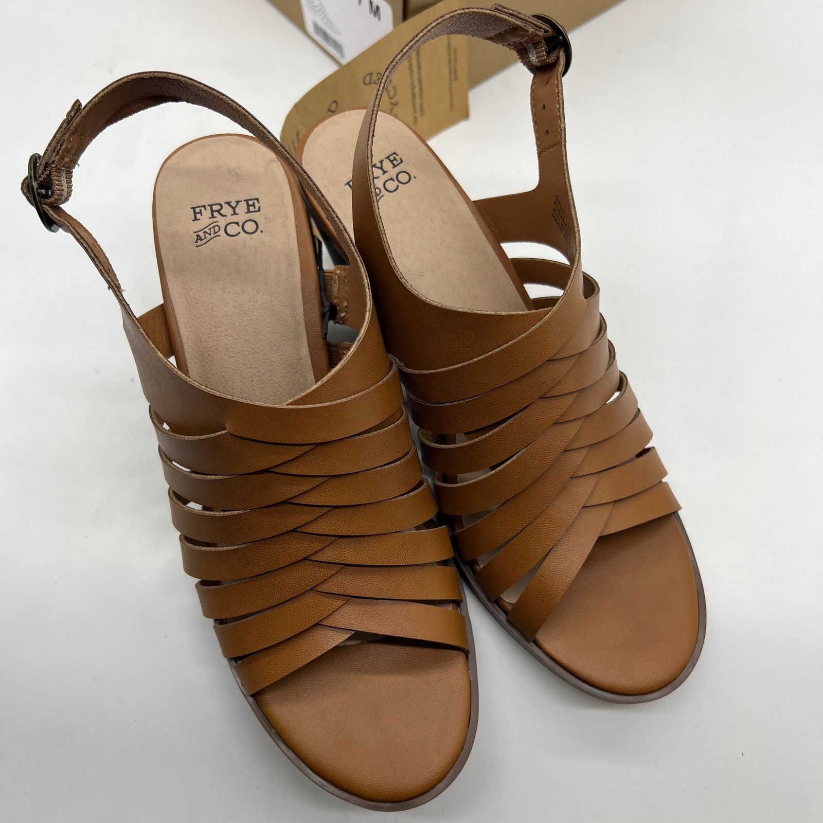 Other Frye and Co. Womens Galia Heeled Sandals Brown Tan Size 7M Size US 7 / IT 37 - 12 Thumbnail