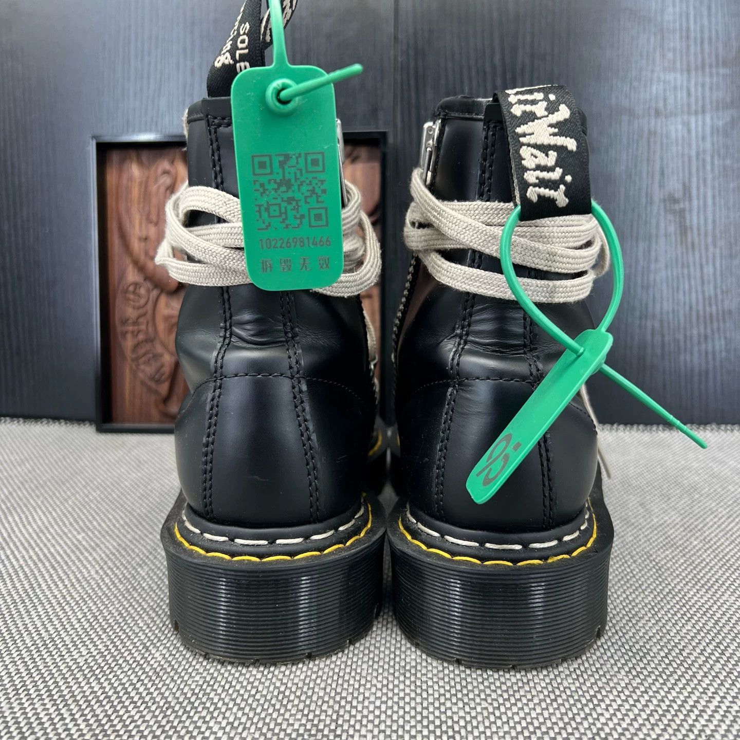 Dr. Martens × Rick Owens RO DR Martin Boots, Black, Size 40, Celebrity Style Size US 7 / EU 40 - 4 Thumbnail