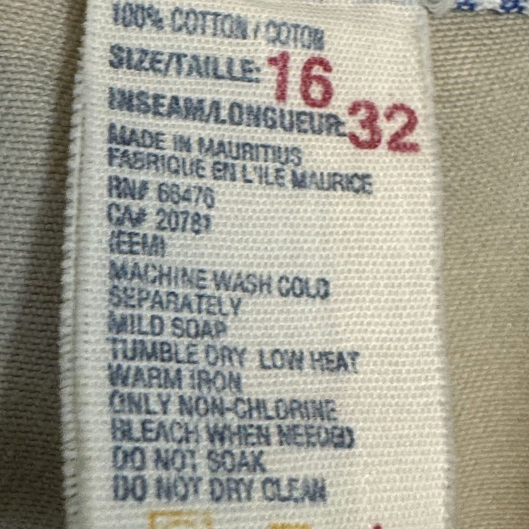 Tommy Hilfiger Tommy Hilfiger Chino Pants Women’s 16/32 Mallet 100% Cotton High-Rise Straight Size 38" / US 16 / IT 52 - 7 Thumbnail