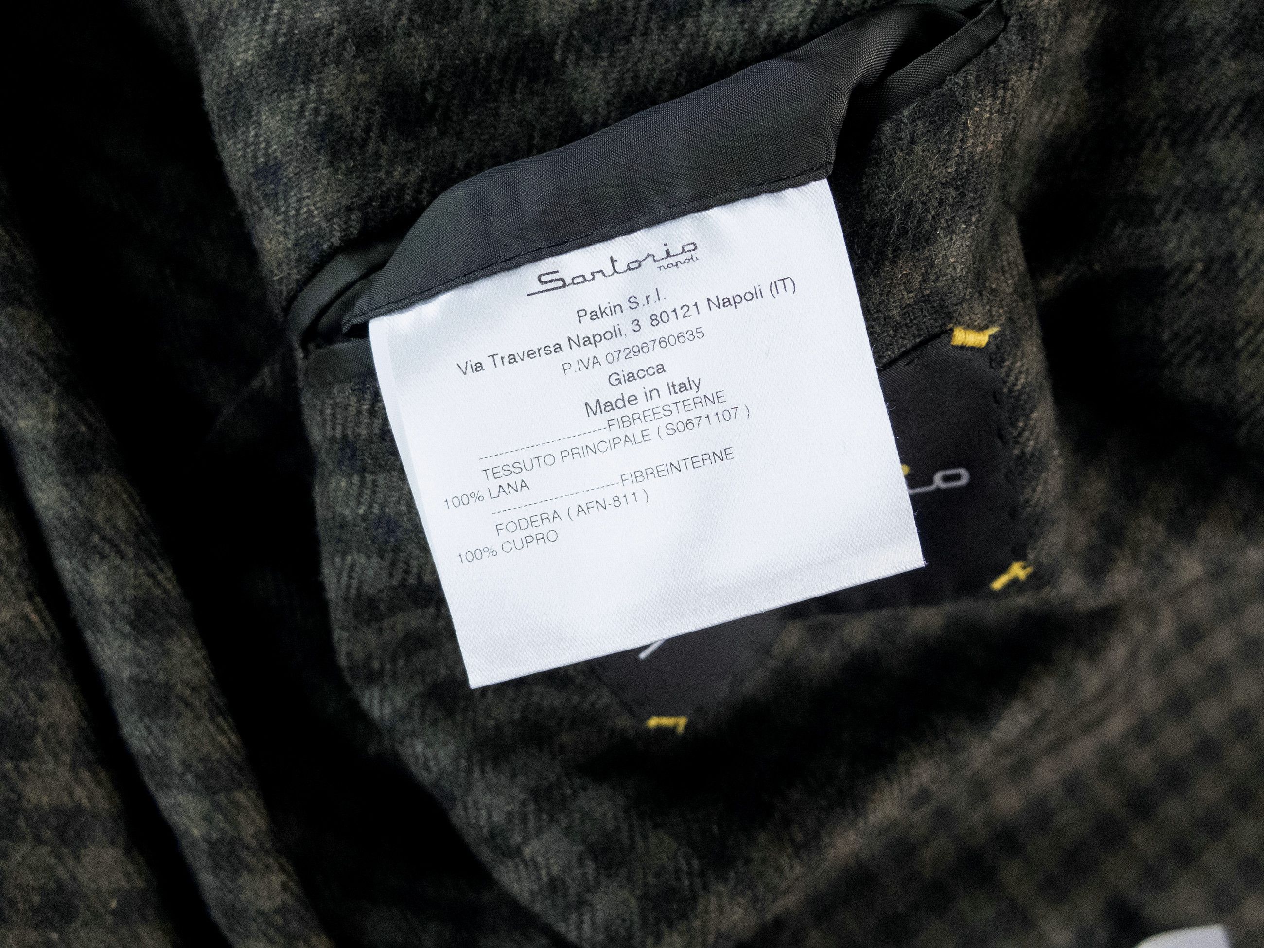 SARTORIO SARTORIO Napoli by Kiton green gingham wool sportcoat Size 38R - 10 Thumbnail