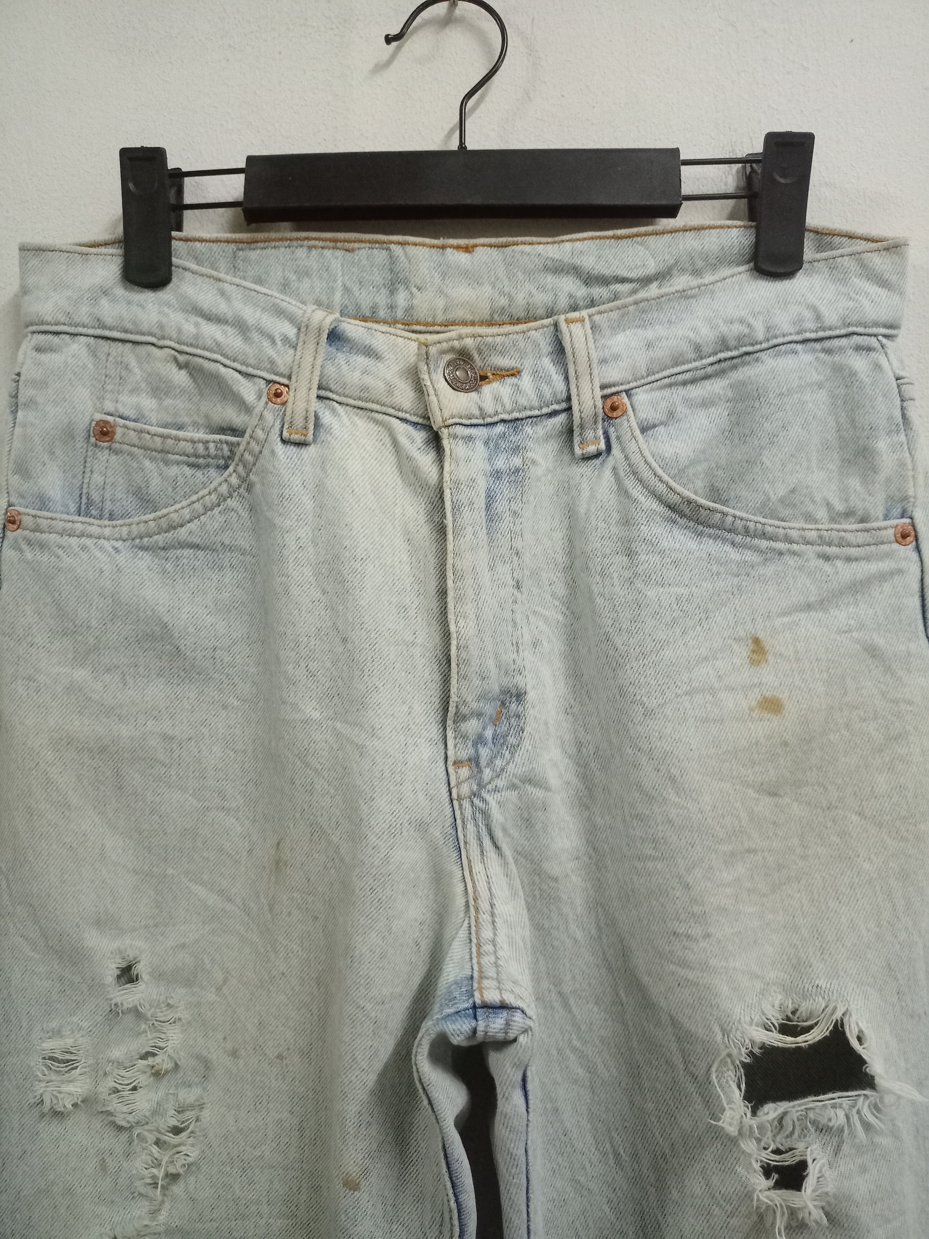 Levi's × Levi's Vintage Clothing Vintage 80s Levis Orange Tab Ripped Relaxed Fit Loose Jeans Size US 30 / EU 46 - 4 Thumbnail