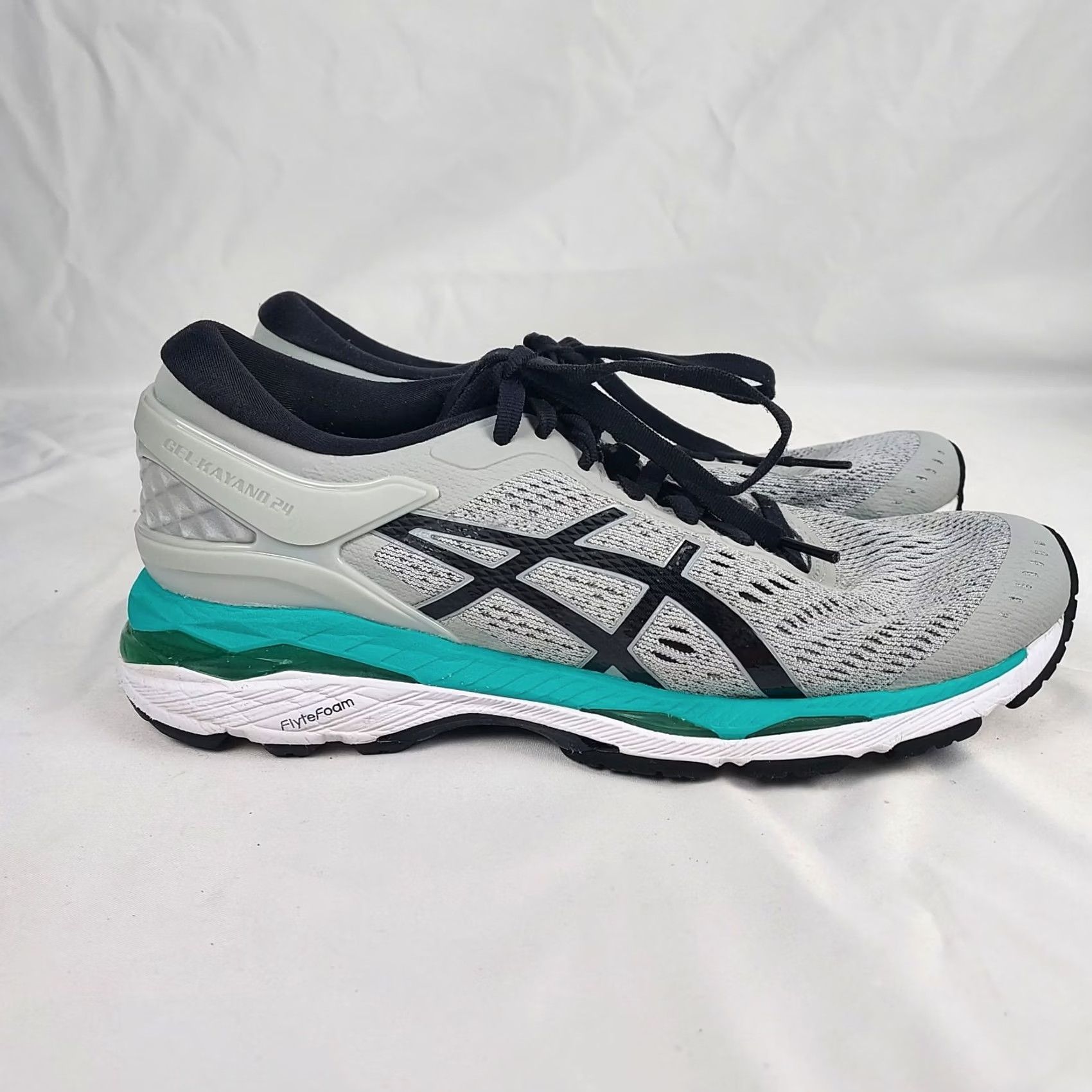 Asics ASICS GEL-Kayano 25 Womens 7.5 Gray Black Teal Stability Sneakers, Nike? Size US 8 / IT 38 - 4 Thumbnail