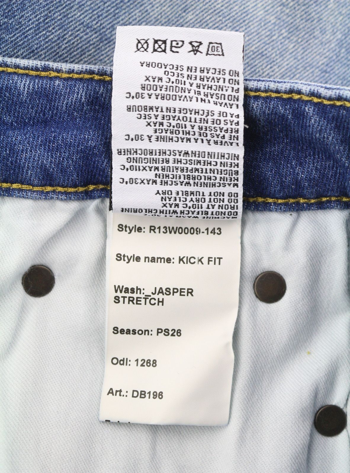 R13 KICK FIT 27 Jasper Faded Blue PS26 88277 Size 27" / US 4 / IT 40 - 10 Thumbnail