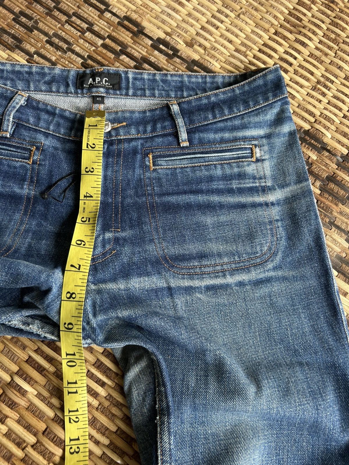 Japanese Brand × Kapital × Vintage Flare A.P.C Mudwash Denim Jeans Size US 32 / EU 48 - 8 Thumbnail