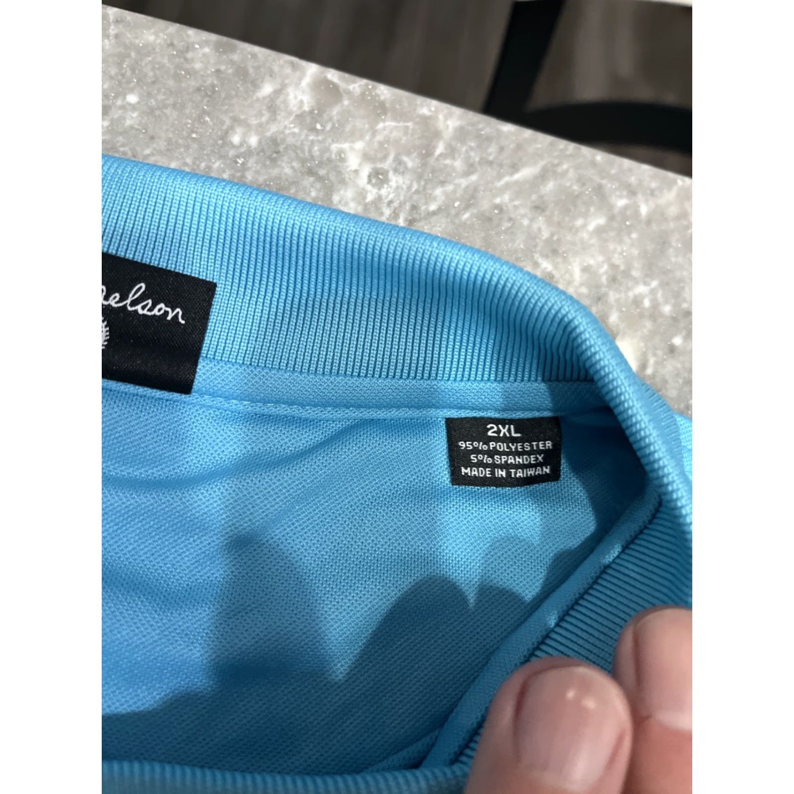 Vintage Byron Nelson Polo Shirt Mens 2XL Golf Polyester Spandex Breathable Lightweight Moisture Wicking Cardina l Sea Blue Logo Size US XXL / EU 58 / 5 - 5 Thumbnail