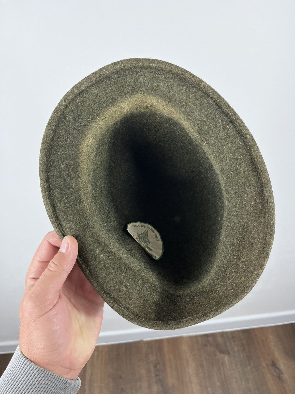 Vintage Vintage Austrian Wool Felt Alpine Hat Green Loden Style Size ONE SIZE - 10 Thumbnail