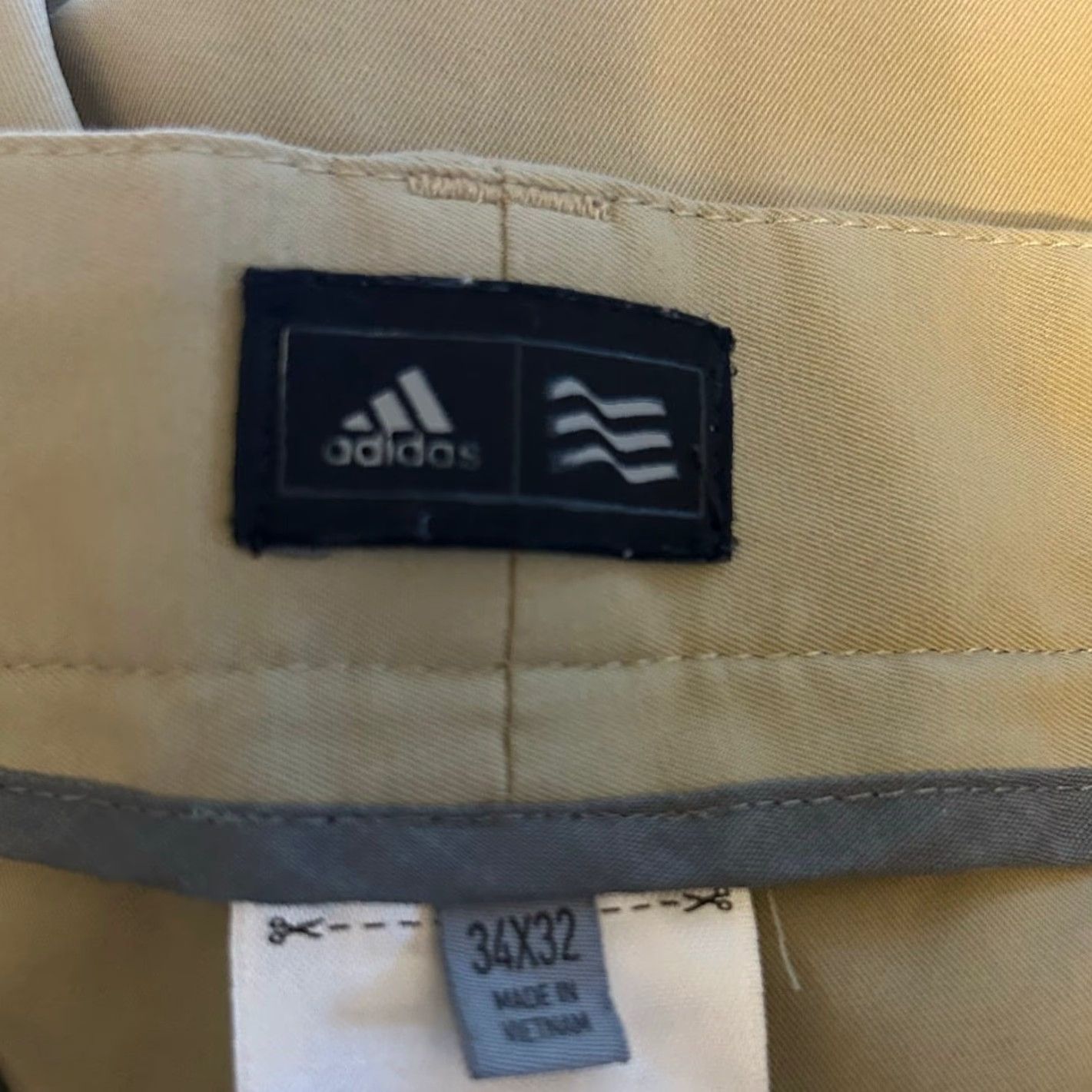 Adidas Adidas Mens Pants Tan Athletic Golf Performance Straight Stretch Pockets 34x32 Size US 36 / EU 52 - 4 Thumbnail