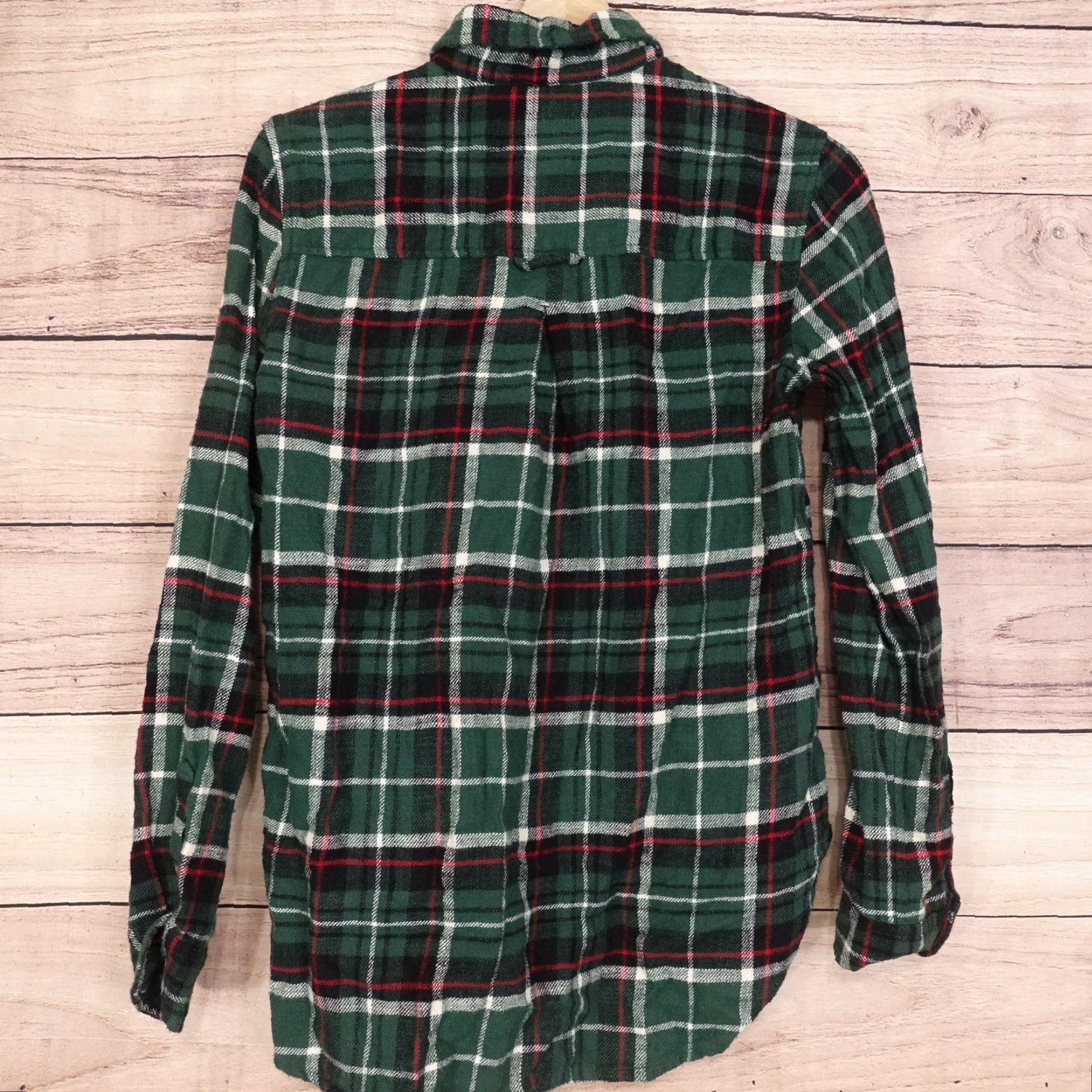 Vintage VINTAGE American Eagle Women’s Flannel Shirt Small Green Plaid Casual Basic 90s Size S / US 4 / IT 40 - 4 Thumbnail