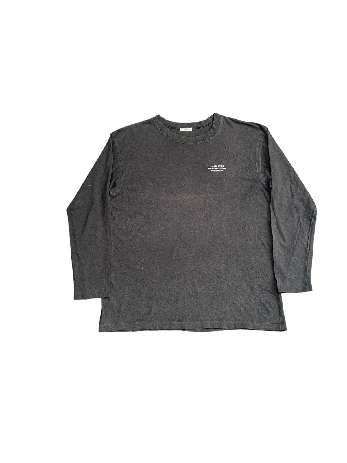 image of Vintage Y’S For Living Faded Tshirt in Black, Men's (Size Medium)