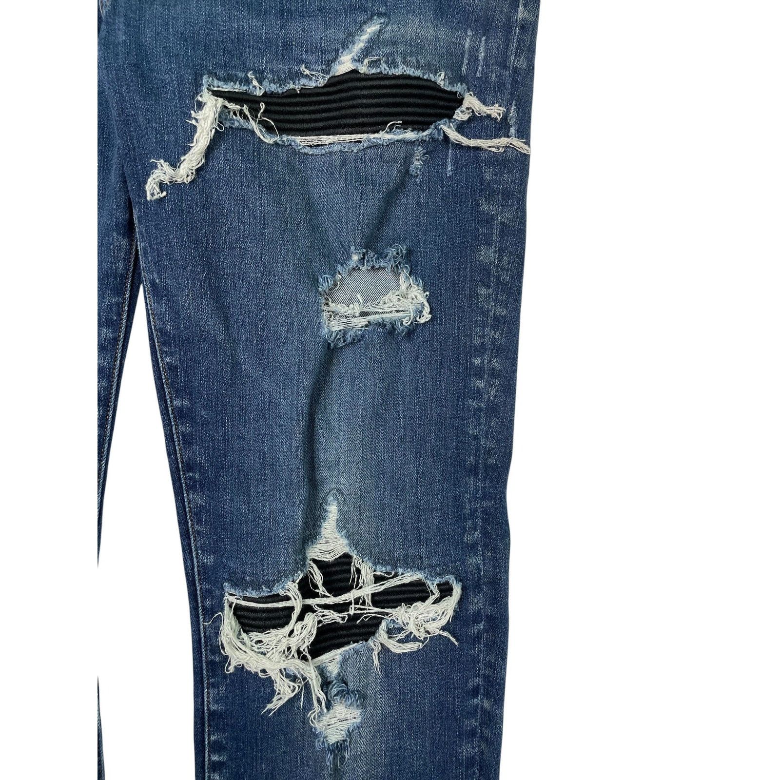 Amiri Amiri 'Patch MX1' Dark Wash & Black Jeans Size US 36 / EU 52 - 3 Thumbnail