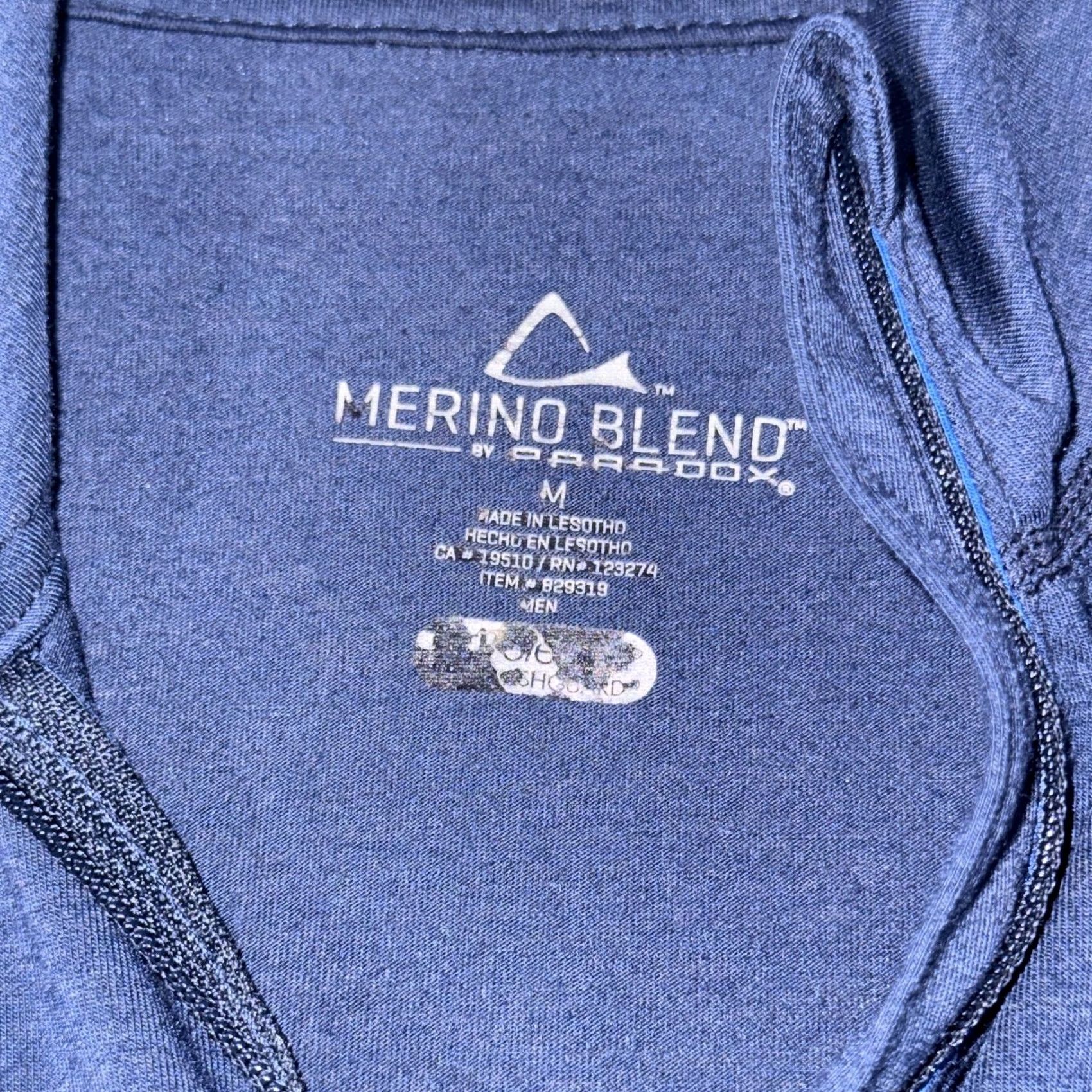 Vintage Paradox Merino Blend Pullover Mens M Blue 1/4 Zip Long Sleeve Base Layer Activewear Hiking Running Gym Training Walking Size US M / EU 48-50 / 2 - 3 Thumbnail