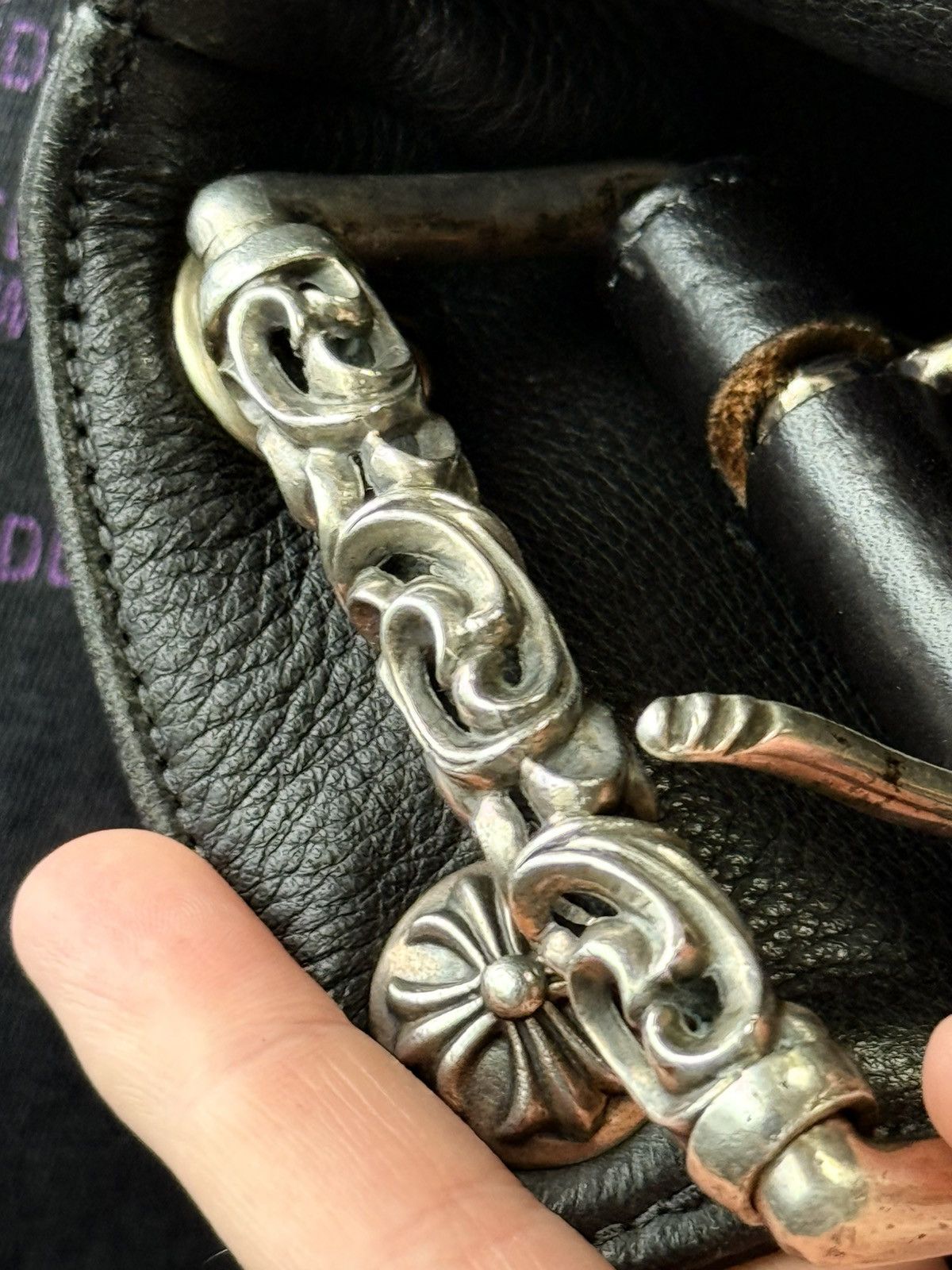 Chrome Hearts Chrome Heart Leather Mink Lined Belt Jacket Size US L / EU 52-54 / 3 - 15 Thumbnail