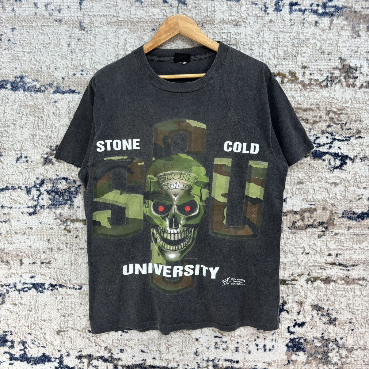 Vintage × WWE Vintage 90s Stone Cold ‘School of hard Knocks’ T-shirt Size US L / EU 52-54 / 3 - 1 Thumbnail