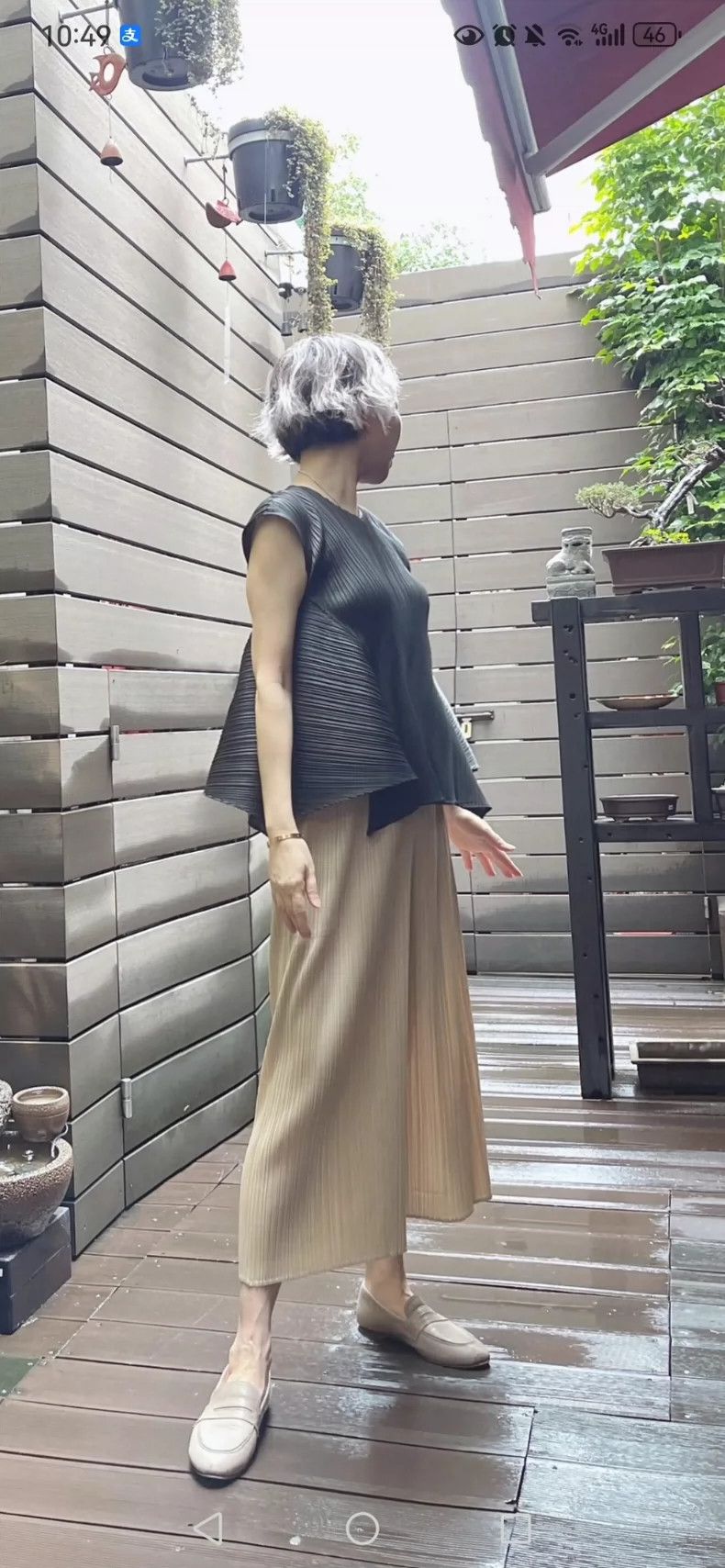 Issey Miyake Issey Miyake size:5 Brown pleated trousers Size 31" - 5 Thumbnail