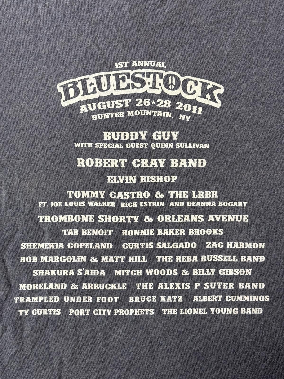 Authentic Pigment Bluestock Festival T-shirt 2011 Buddy Guy Hunger Mountain XL Size US XL / EU 56 / 4 - 5 Thumbnail