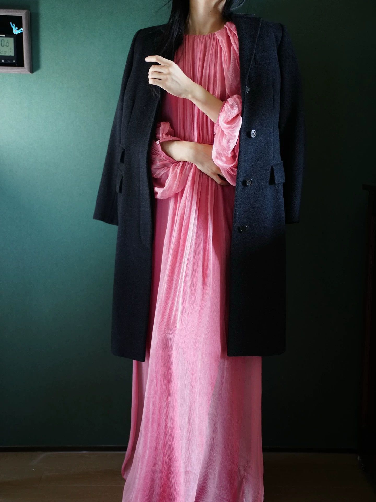 Gucci Gucci Charcoal Gray Handstitched WoolCashmere Coat Size XS / US 0-2 / IT 36-38 - 9 Thumbnail