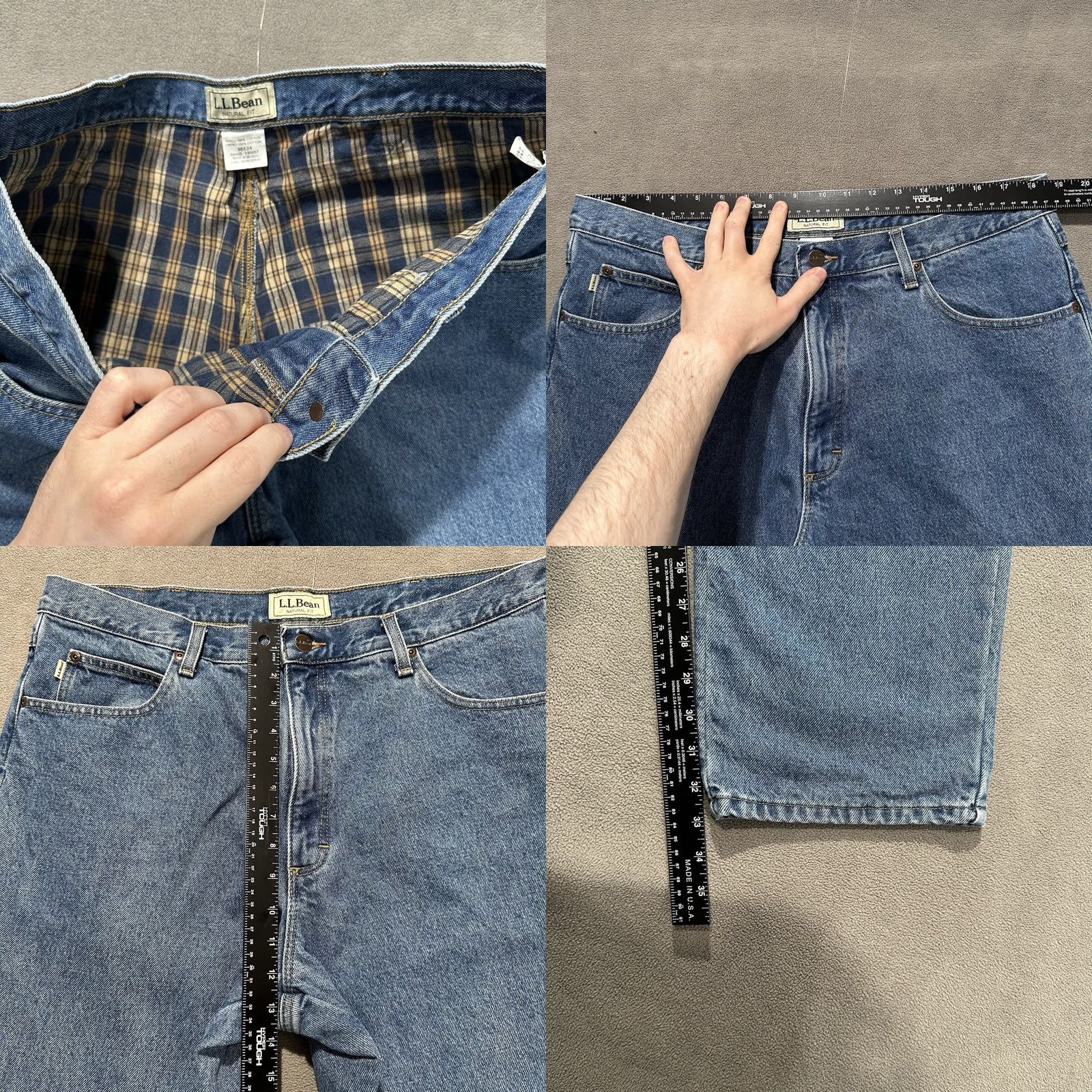 Vintage VINTAGE L.L. Bean Jeans Mens 38x34 Blue Denim 5-Pocket Relaxed Straight Regular Size XS? Size US 38 / EU 54 - 9 Thumbnail