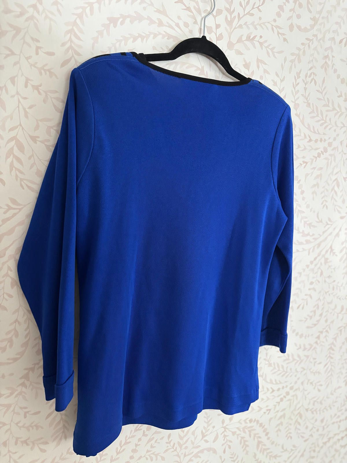 Other Vintage Set Misook Blue and Black Striped Long Sleeve Top Size S / US 4 / IT 40 - 6 Thumbnail