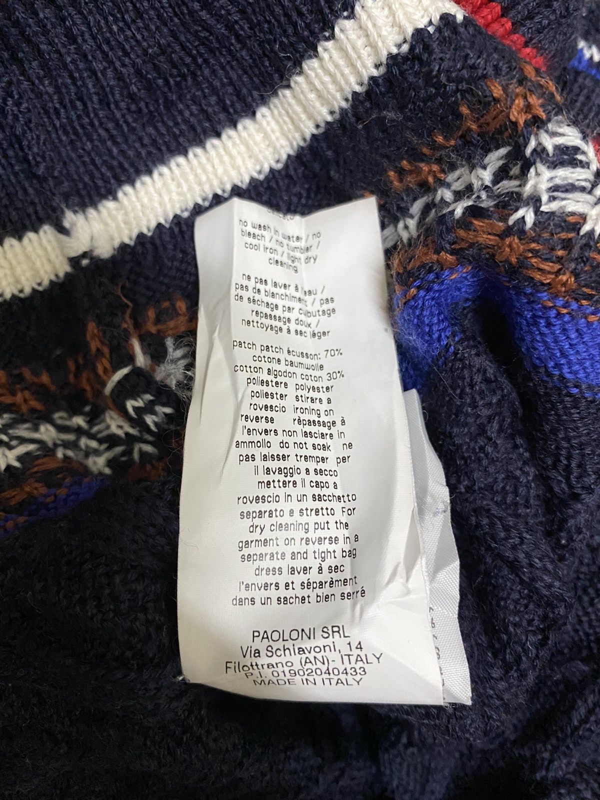 MSGM MSGM Milano Spell Out Navajo Design Knit (C1) Size US S / EU 44-46 / 1 - 5 Thumbnail