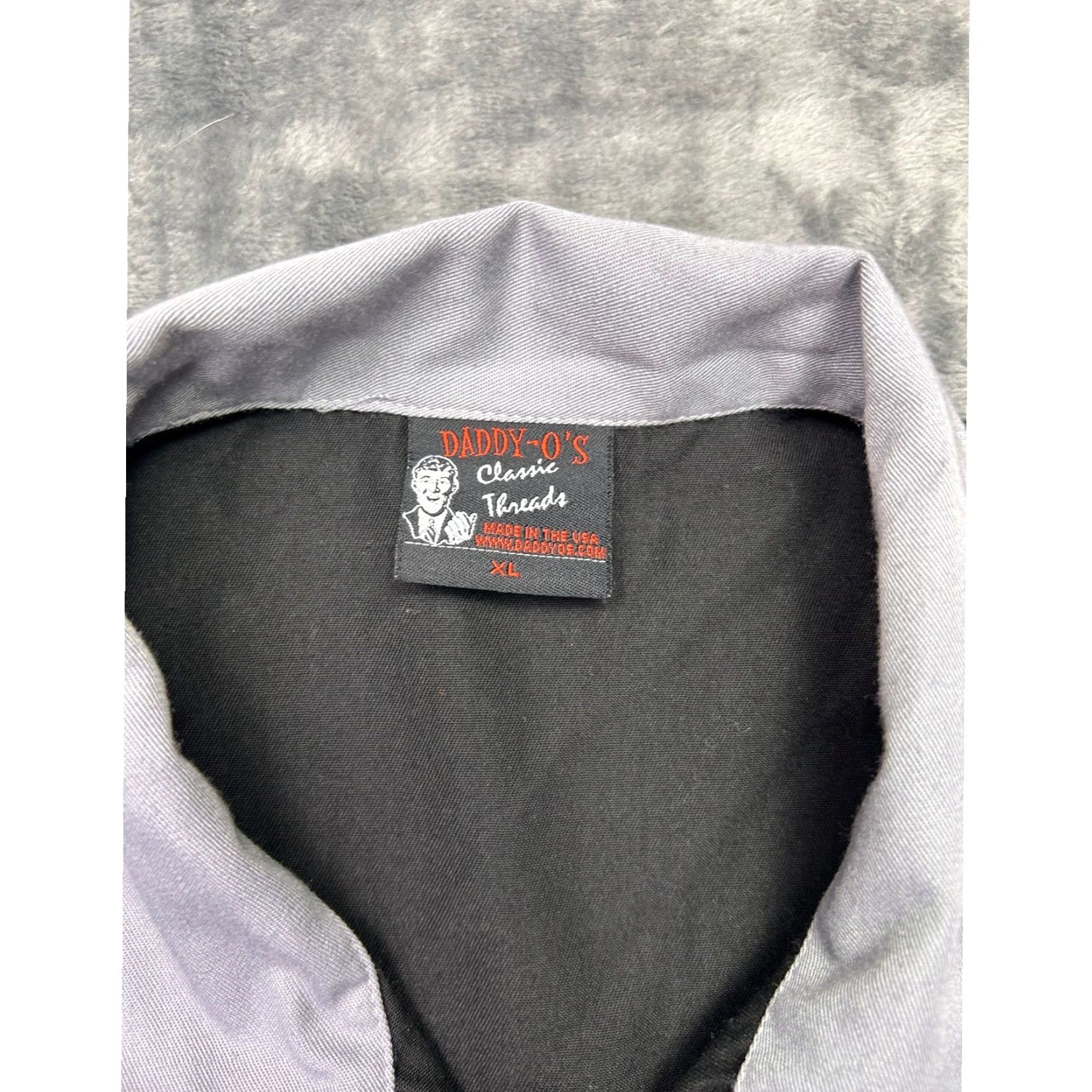 Vintage VINTAGE Daddy-O's Classic Threads Mens XL Bowling Shirt Black Gray USA Made Size US XL / EU 56 / 4 - 6 Thumbnail