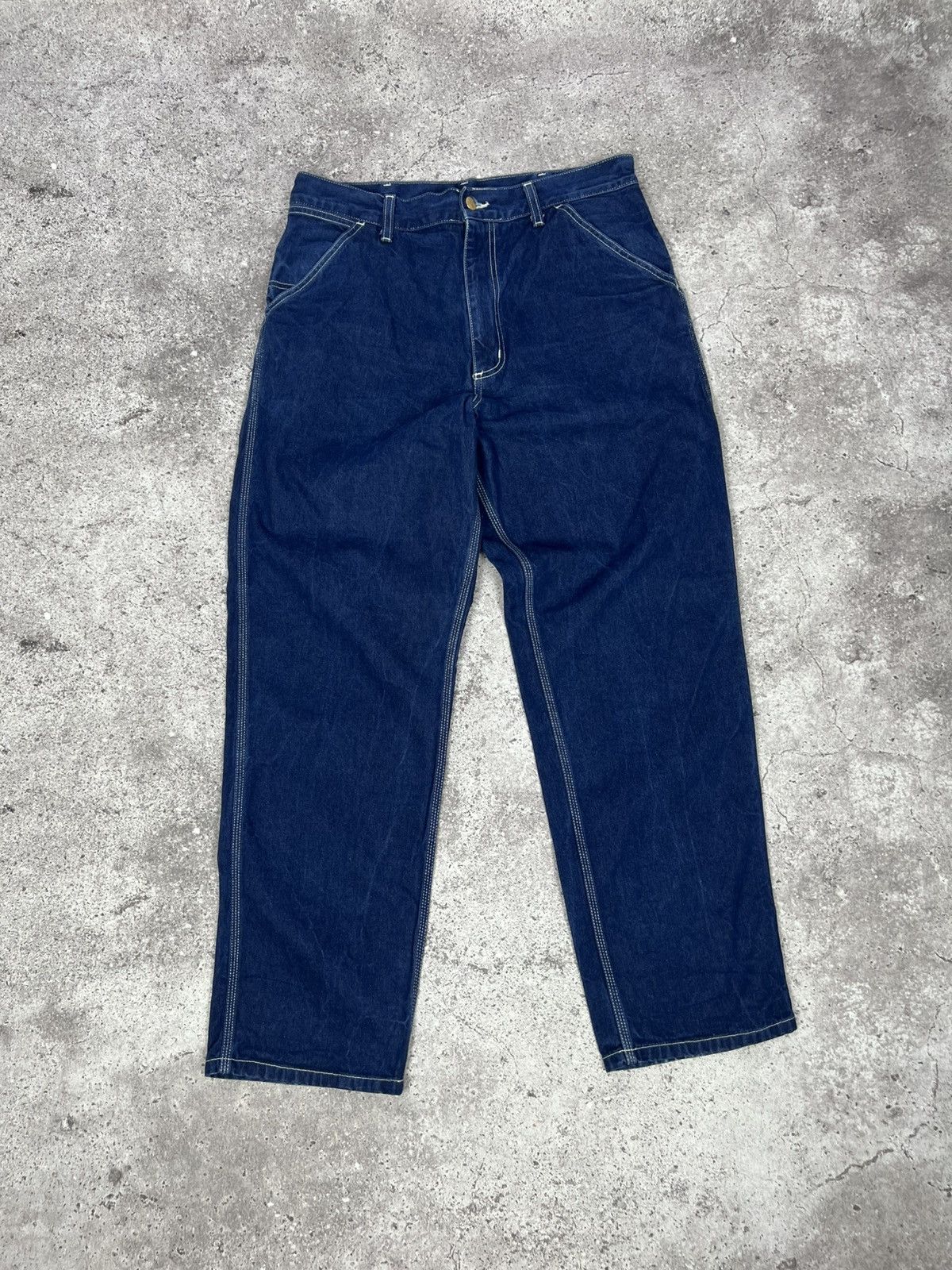 Carhartt Vintage Carhartt Denim Simple Pants 90s Blue Size US 33 - 7 Thumbnail
