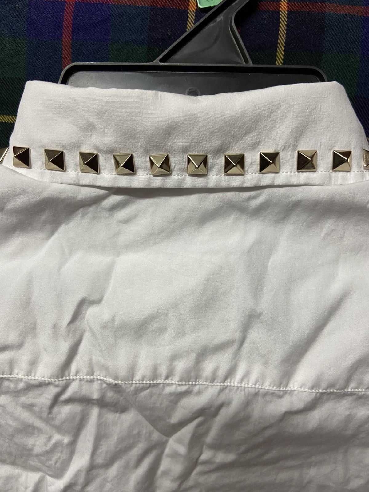 Valentino Rare seditionaries Valentino Spike Collar White Shirt Size XS / US 0-2 / IT 36-38 - 3 Thumbnail