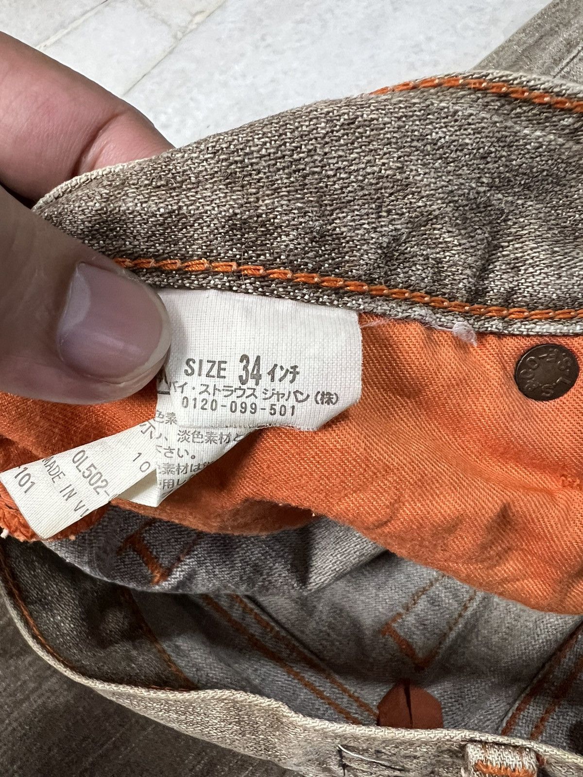 Levi's 💥BAGGY💥VINTAGE LEVIS 502 BROWN JEANS VERY RARE Size US 33 - 16 Thumbnail