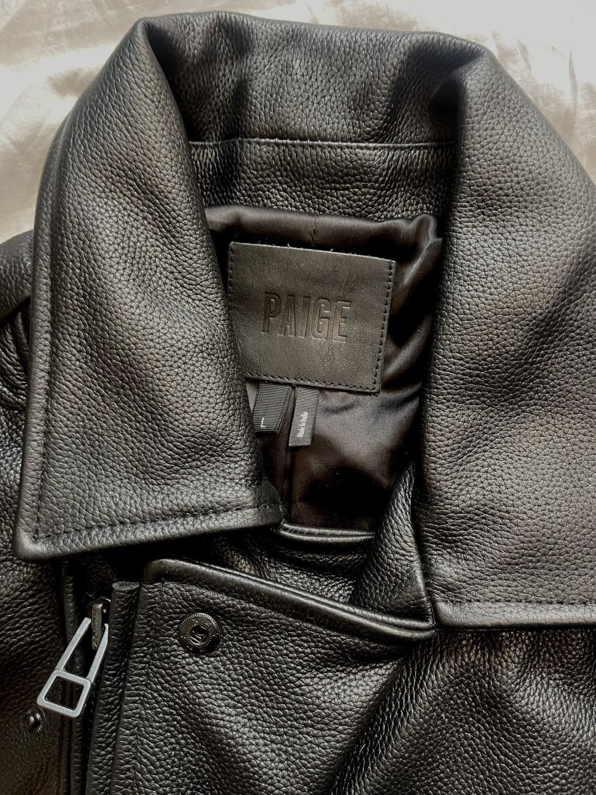 Paige Paige Leather Biker Jacket – Black – Size L (Never Worn) Size US L / EU 52-54 / 3 - 3 Thumbnail