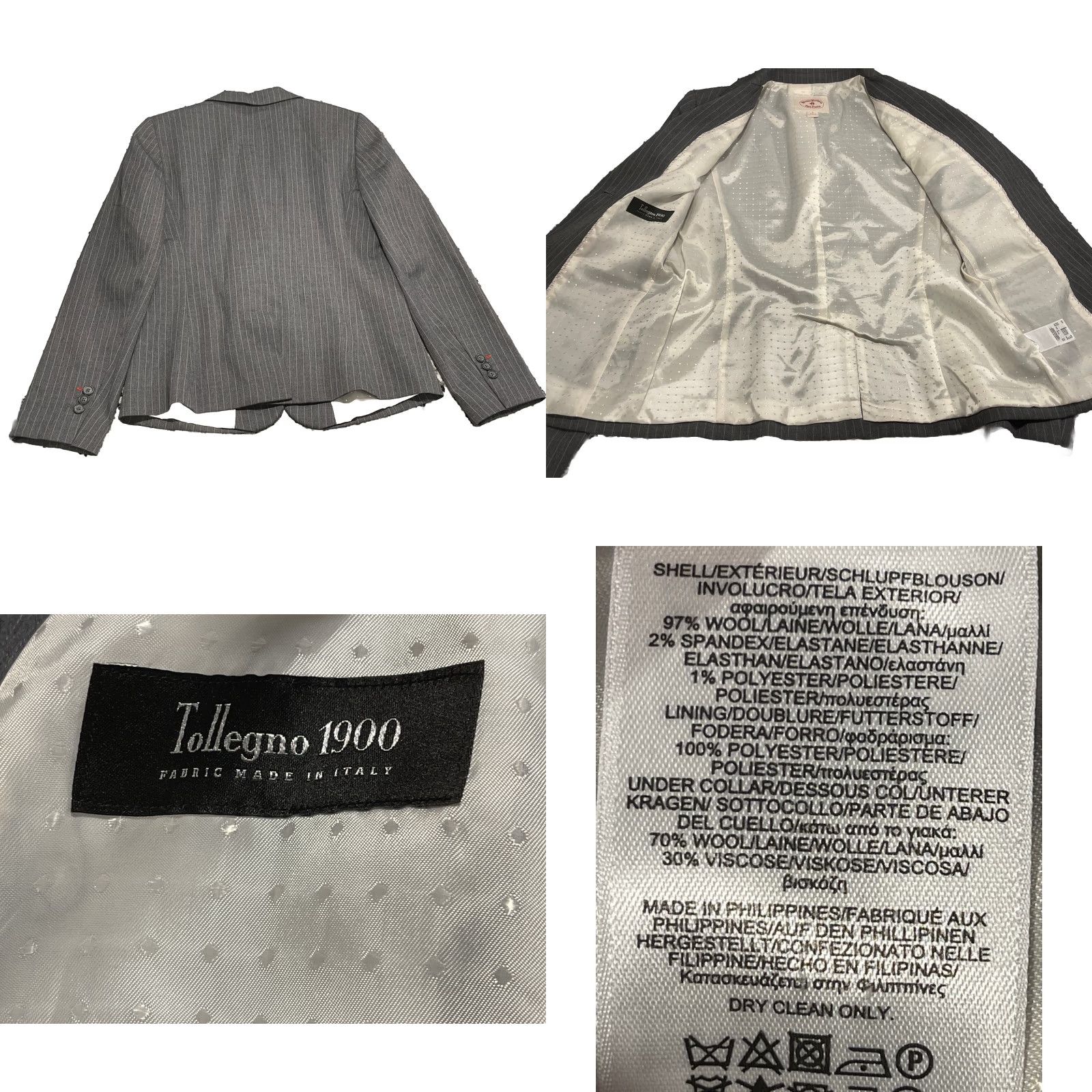 Brooks Brothers Brooks Brothers Red Fleece Blazer Wool Jacket Tollegno 1900 Gray Striped Sz 6 Women Regular Short Plaid Button Size M / US 6-8 / IT 42-44 - 8 Thumbnail