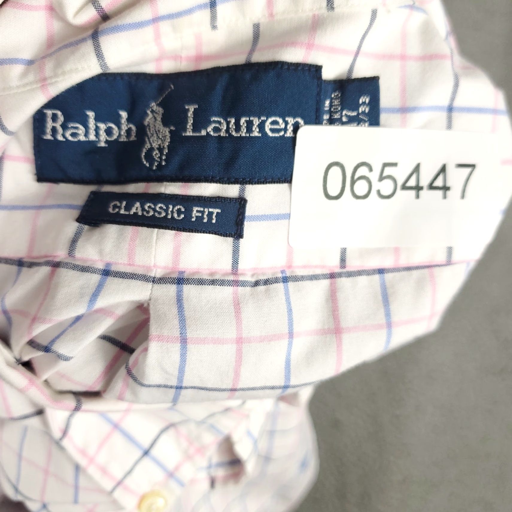 Ralph Lauren Ralph Lauren Shirt Mens 17 White Pink Blue Check Dress Button Up Long Sleeve Size 46R - 8 Thumbnail