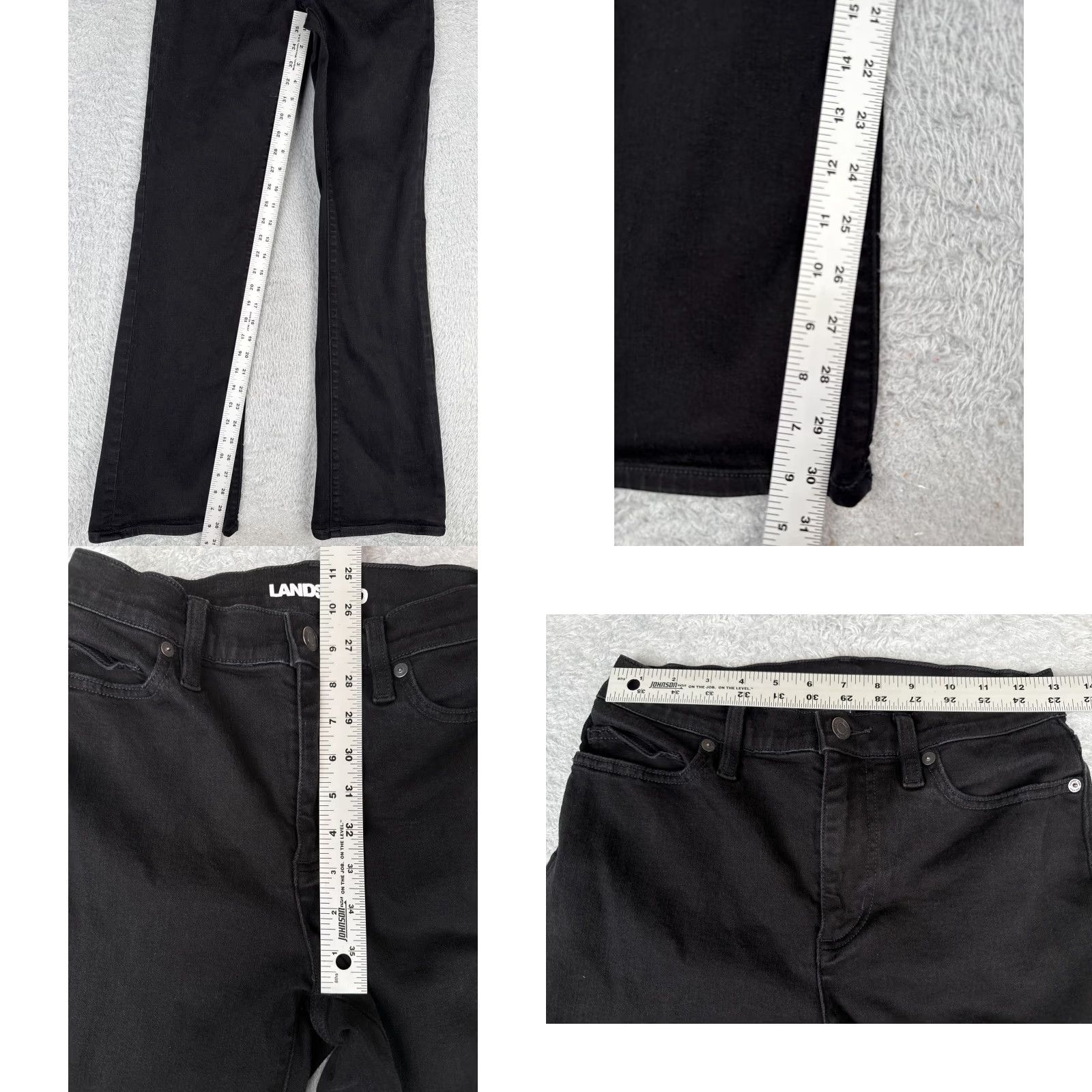 Lands' End Lands' End Jeans Women's 4 Black Mid Rise Bootcut Cotton Blend Zip Fly 26x31 Size 27" / US 4 / IT 40 - 8 Thumbnail