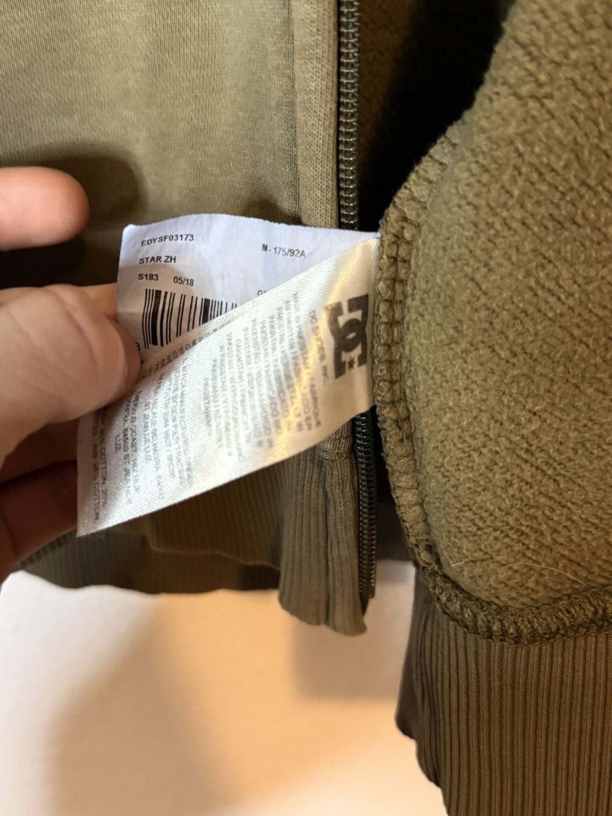 DC DC Shoes Streetwear Military Green Full Zip Hoodie Size US M / EU 48-50 / 2 - 6 Thumbnail