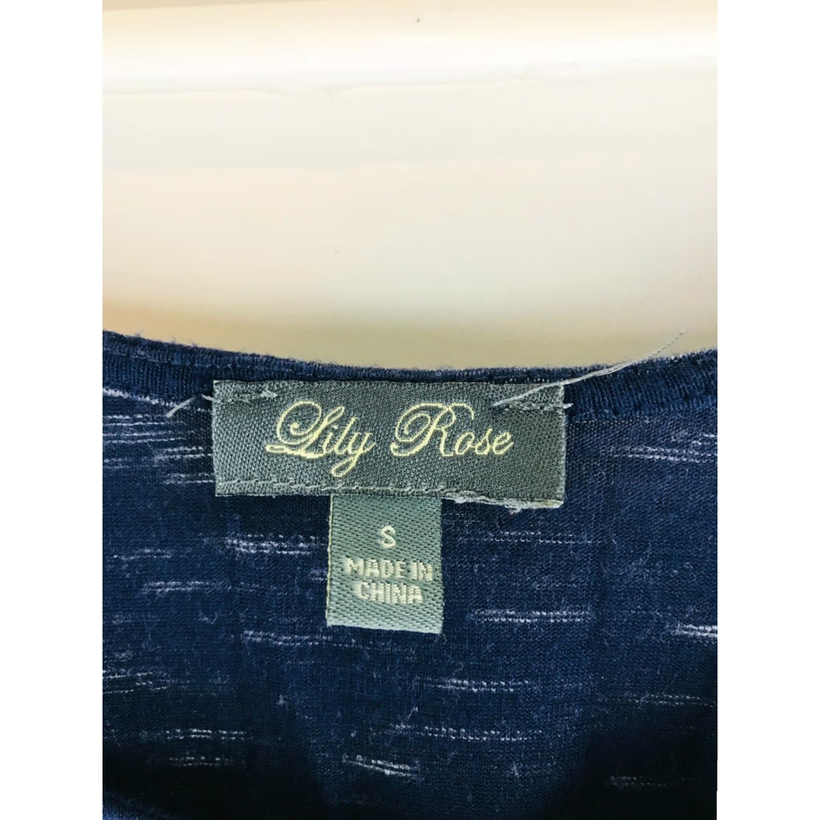 Vintage Lily Rose Shirt Women's Size S Navy Blue Heather 3/4 Sleeve Embroidered Sleeve Navy Blue Heather Shirt Women S 3/4 Sleeve Embroidered Sleeve Lily Rose Size S / US 4 / IT 40 - 7 Thumbnail