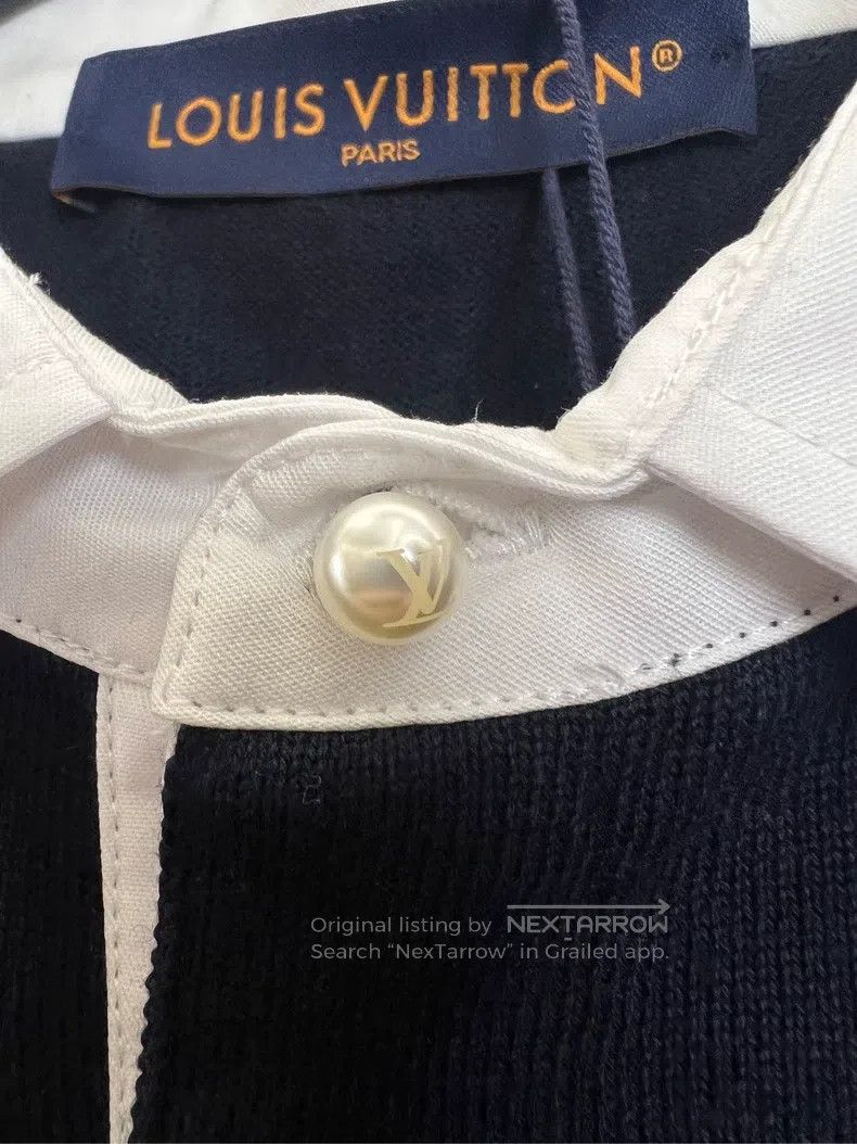 Louis Vuitton Louis Vuitton Pearl button embroidered monogram short slee Size US L / EU 52-54 / 3 - 3 Thumbnail