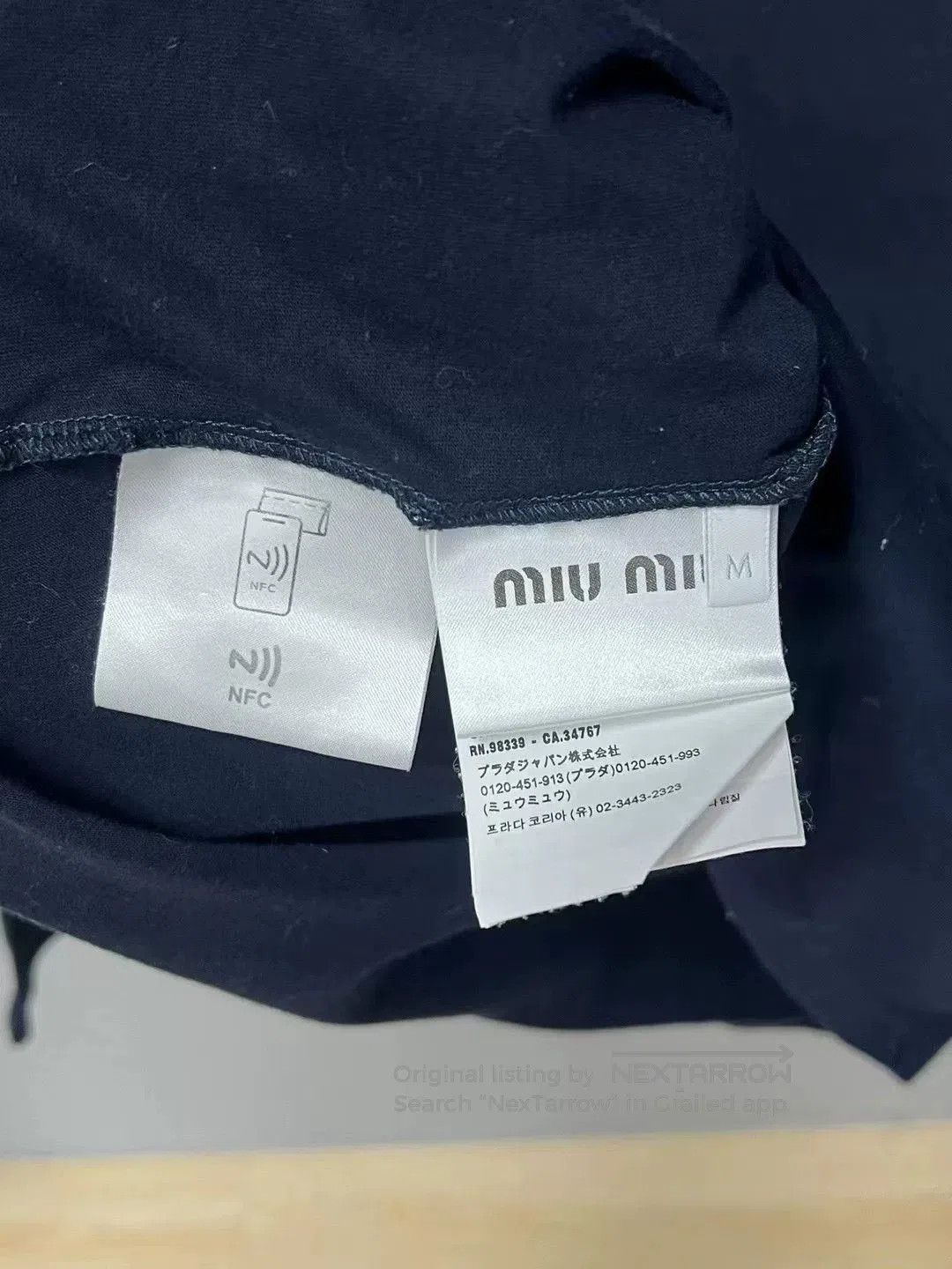 Miu Miu miumiu gold line long sleeve shirt. Size US M / EU 48-50 / 2 - 4 Thumbnail