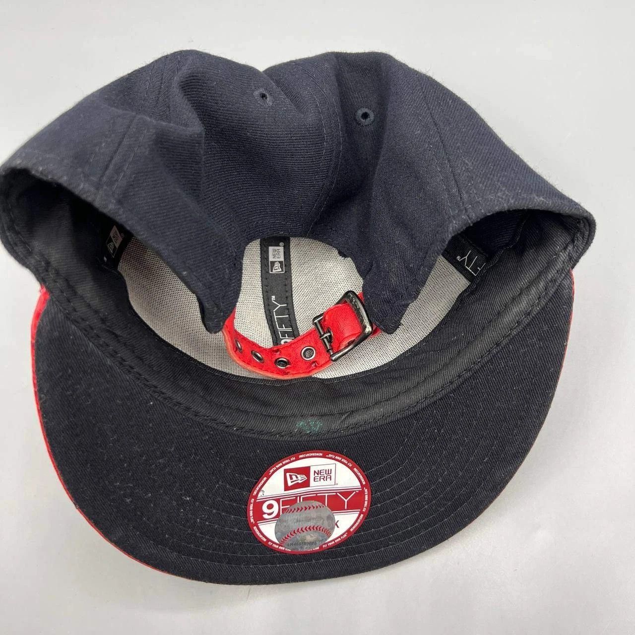 New Era Atlanta Braves Hat Men M-L Black Embroidered MLB Strap Back Size ONE SIZE - 3 Thumbnail