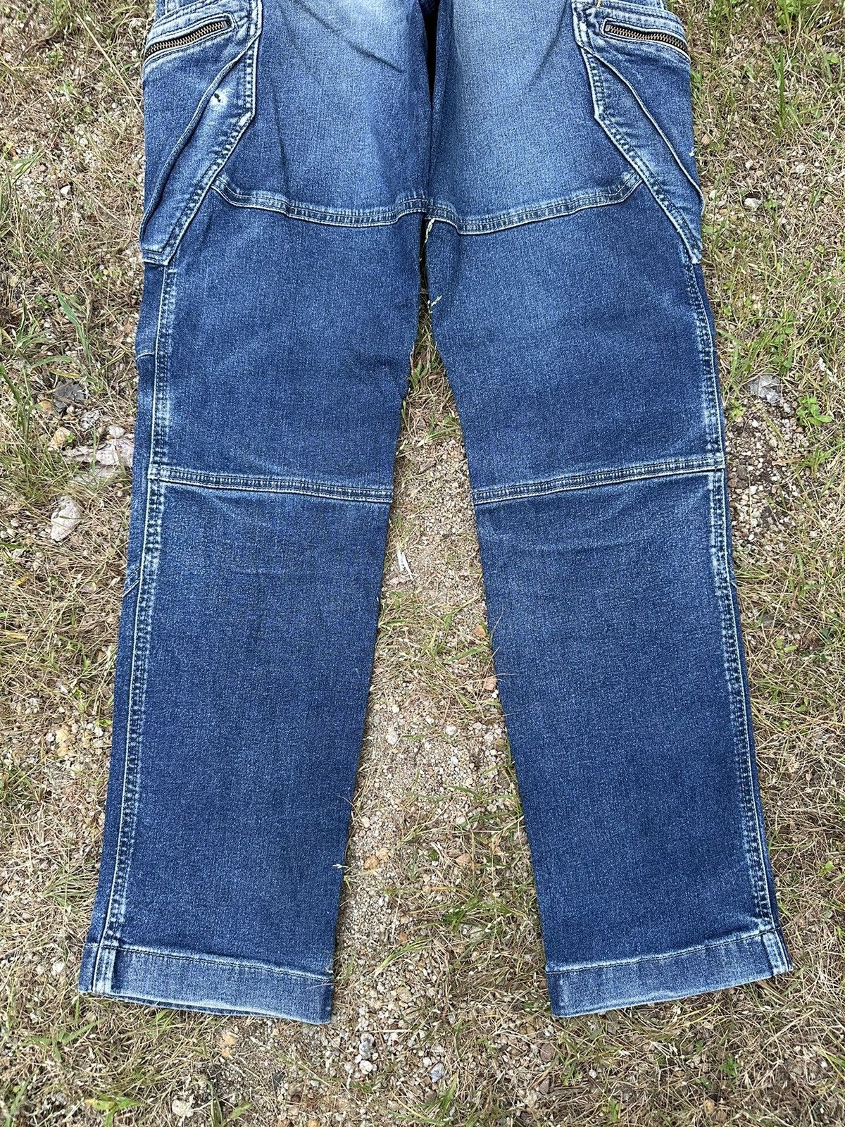 Japanese Brand BIKER DENIM TS DESIGN JEANS STRETCHABLE DOUBLE KNEE PANTS Size US 29 - 13 Thumbnail